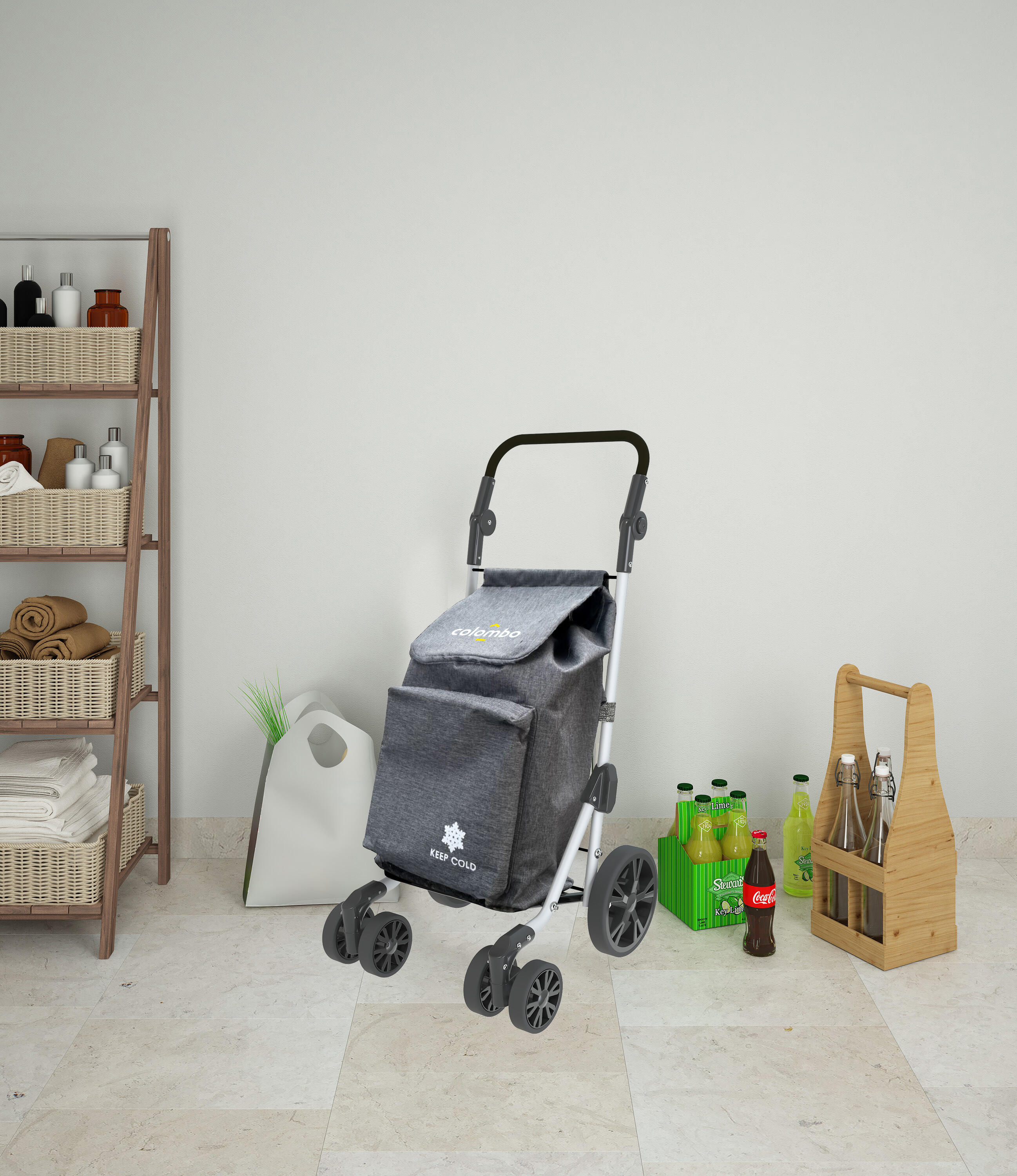 Carrello pieghevole per salire le scale, 6 ruote, carrello pieghevole per salire le scale, portata 75 kg, per l'uso a casa, in ufficio, in viaggio o durante lo shopping