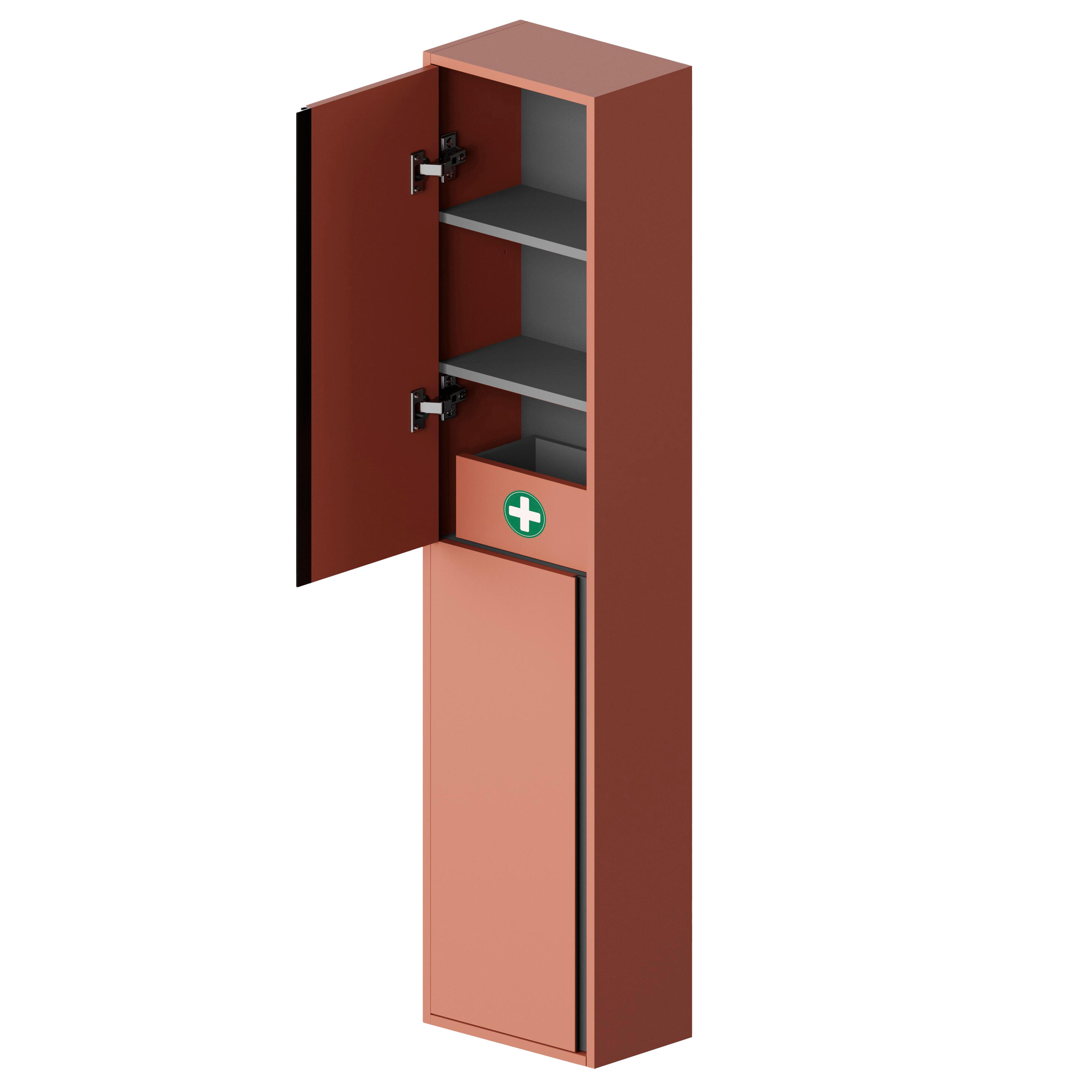 Columna de baño tono nogal 40x175x25 cm