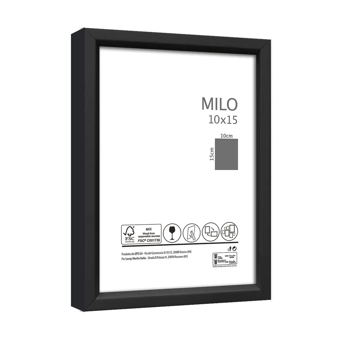 Cornice10x15 cm in legno nero Milo 2 - 3