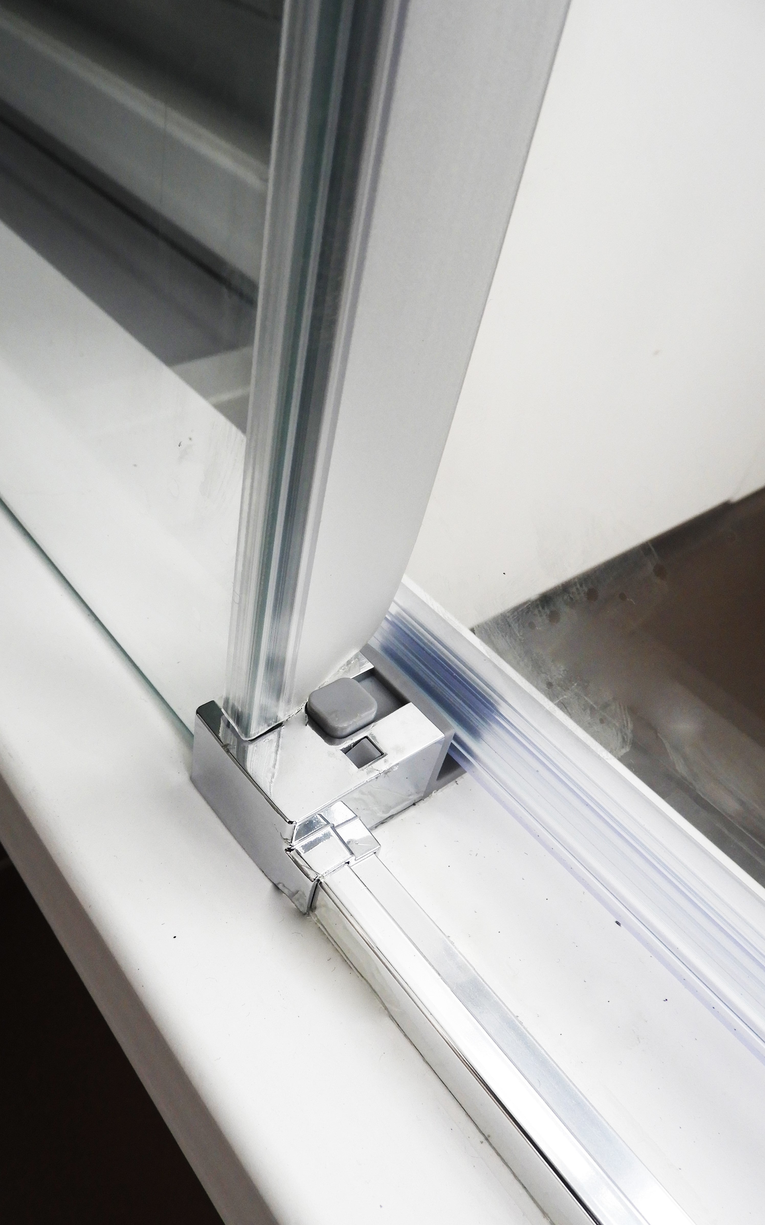 Porta de duche porta+frontal 160X200cm transparente cromado Leci B - 4