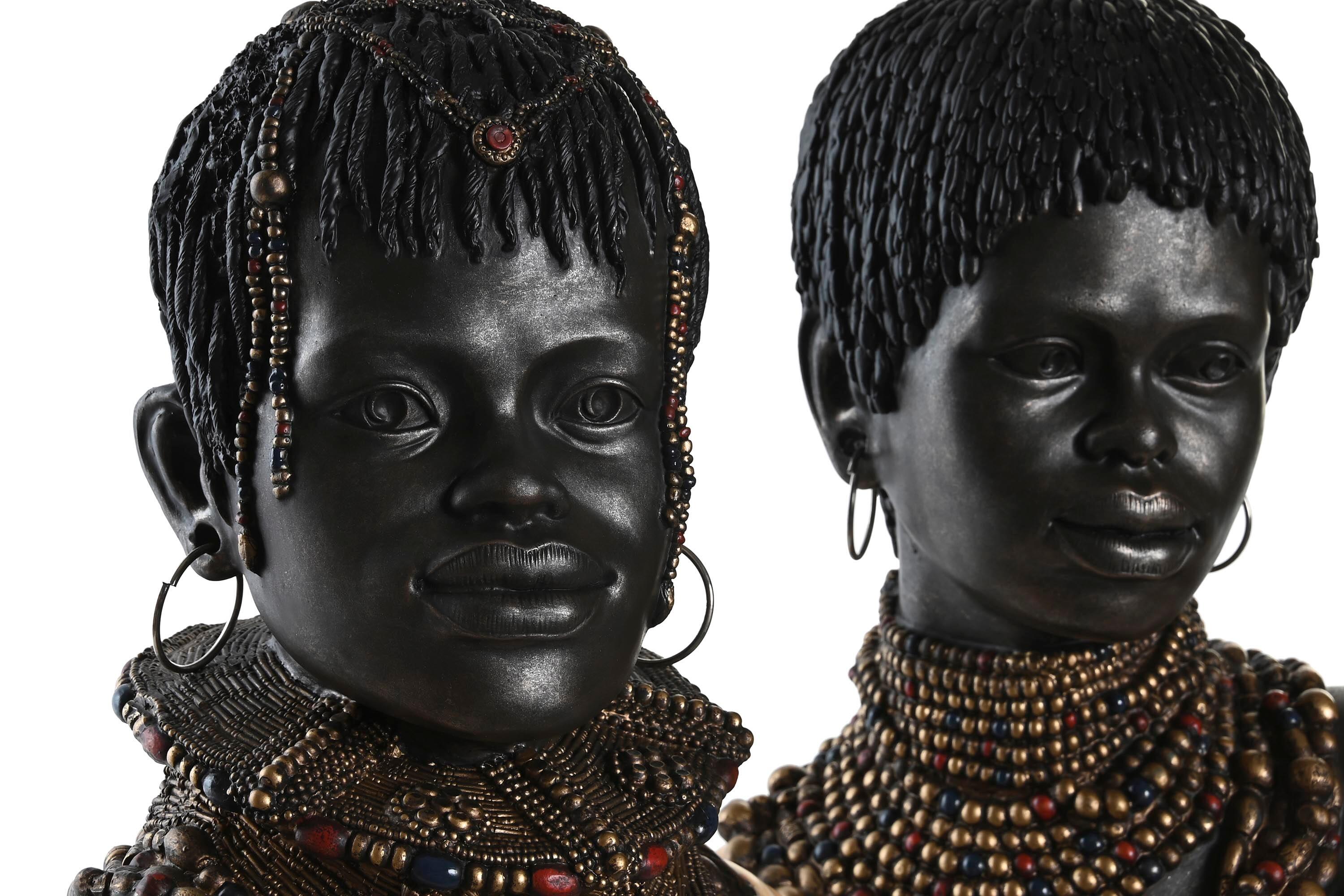 Statue de tambour africain - MINIFINKER - Résine - Couleurs vives