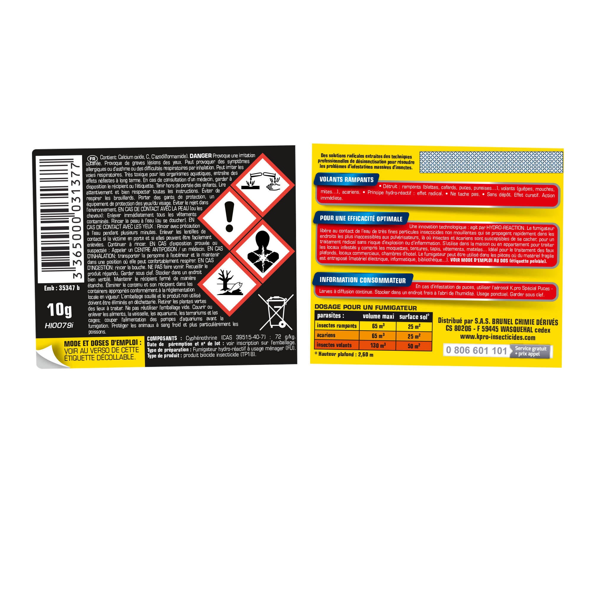 Destructeur d'insecte volants et rampants, Choc, spécial infestation K.PRO, 10 g - 3
