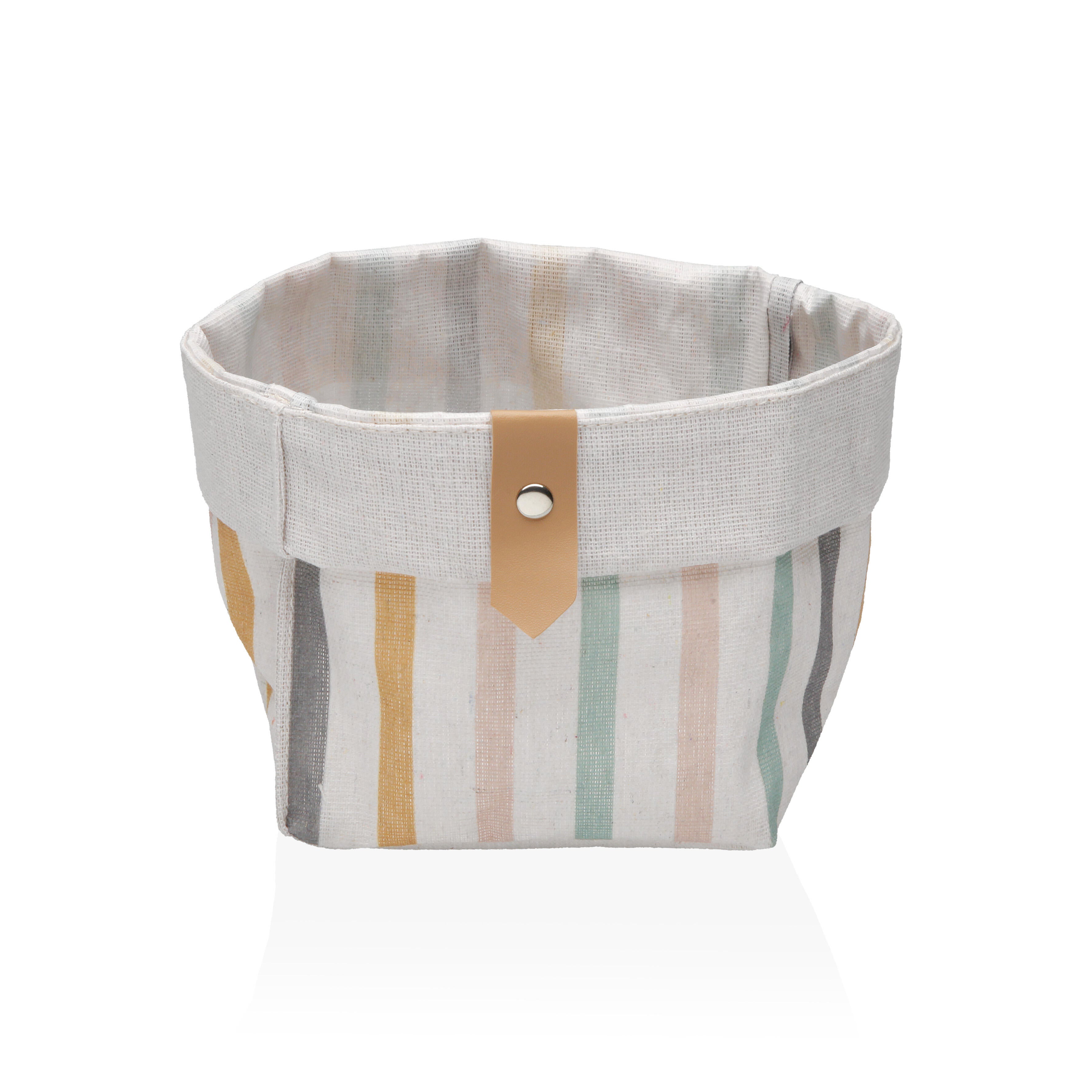 Set de 3 cestas de poliéster blanco jasper 14x14x14cm