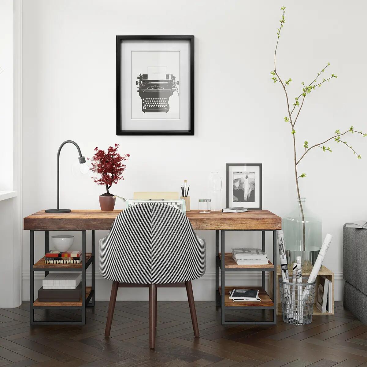 MCS Classic Studio Gallery Cornice Da Parete In Legno Nero 40,6x40,6 Cm - Con Passepartout Per Foto 20,3x20,3 Cm, Vetro 1,8 Mm, Da Appendere