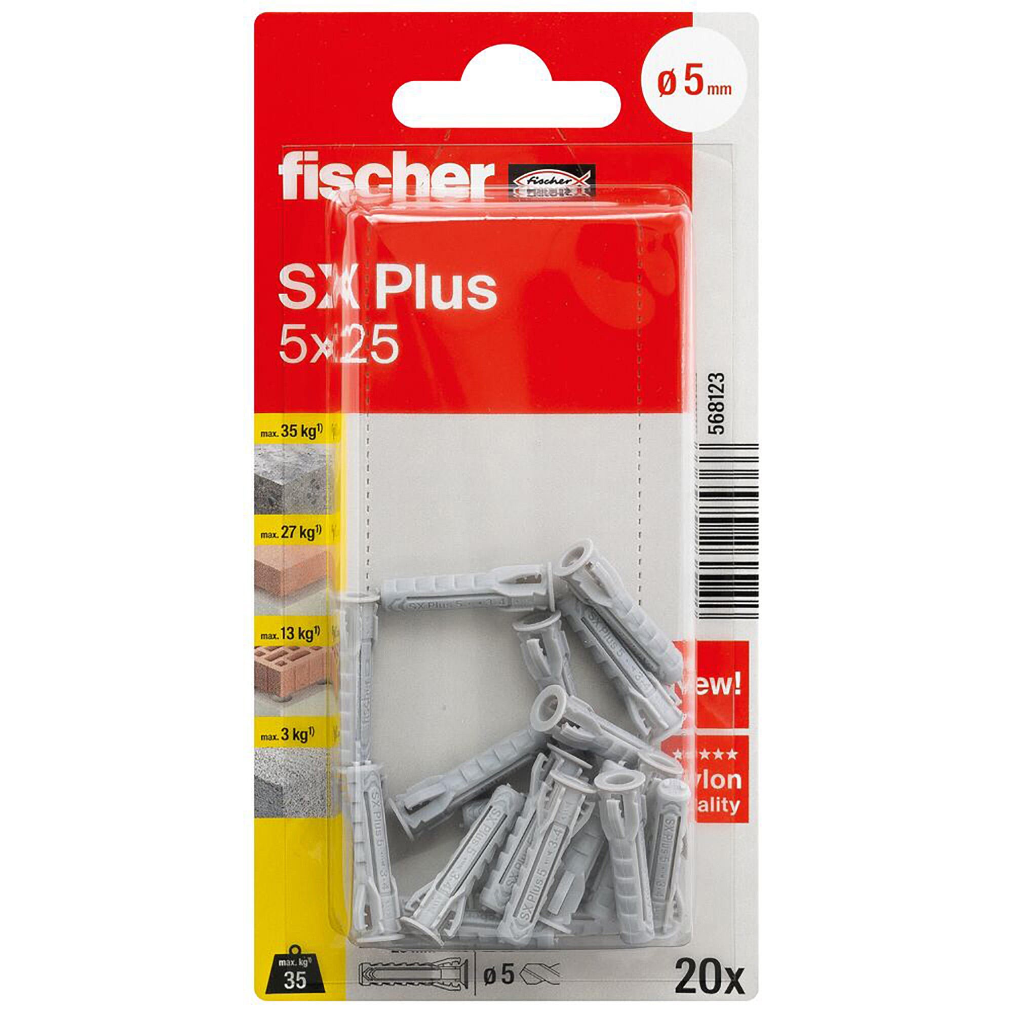 20  buchas Blister SX Plus KP 5x25 mm - 4