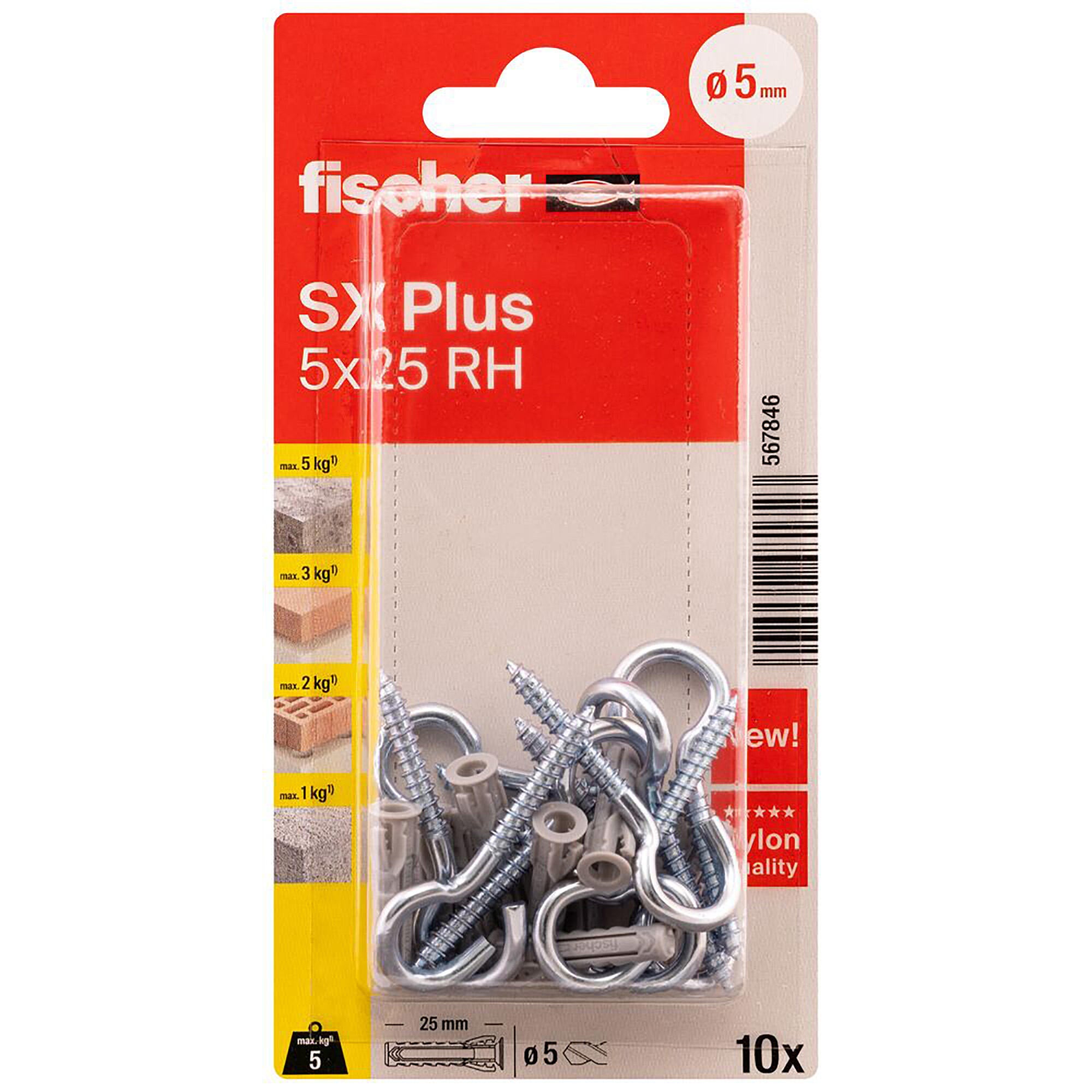 10  buchas Blister SX Plus HA 5x25 mm - 4