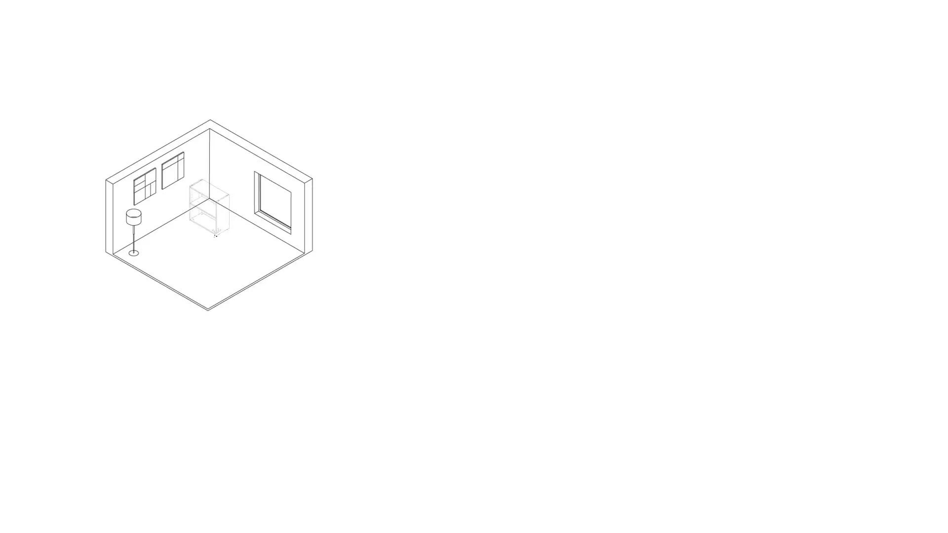 Conjunto 2 prateleiras 60x54 cm branco Spaceo Evo'M - 2