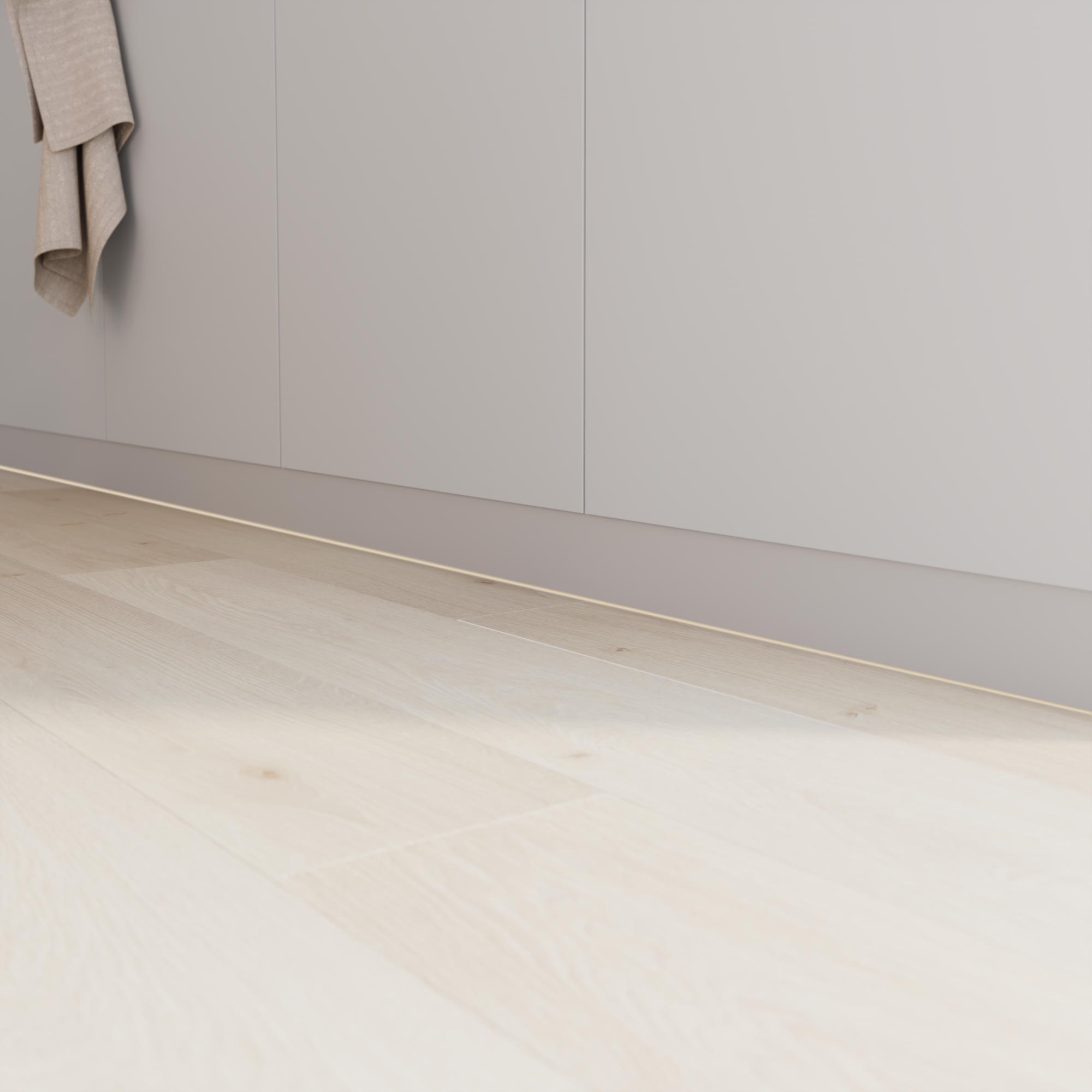 Plinthe de cuisine Vienne, gris clair, H.10 cm x L.2.4 m x Ep.13 mm Délinia ID - 2