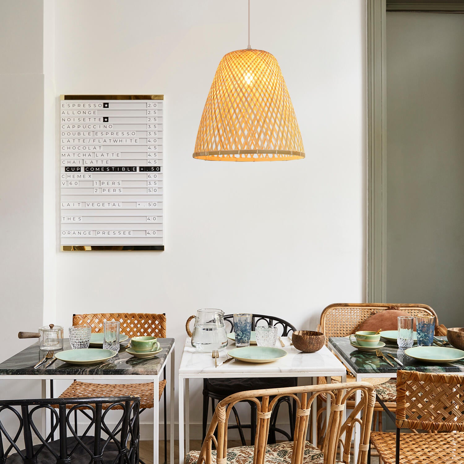 Lámpara de techo kami 1 luz e27 40 cm beige