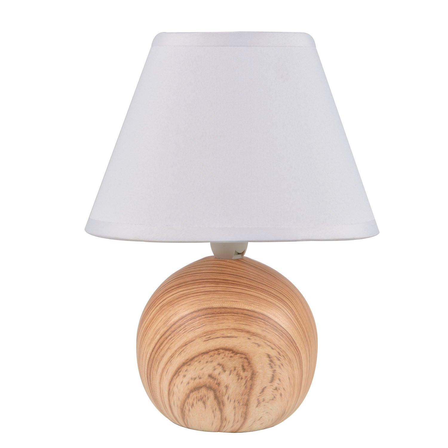 Candeeiro de mesa E14 1 LUZ CASTANHO-BRANCO - 2