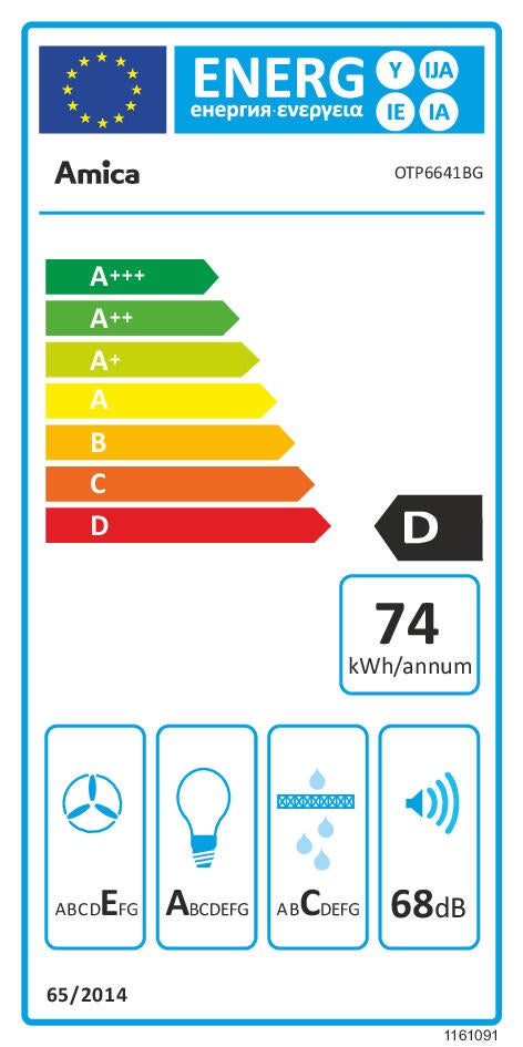 Okap podszafkowy teleskopowy OTP6641BG 60 cm Amica - 5