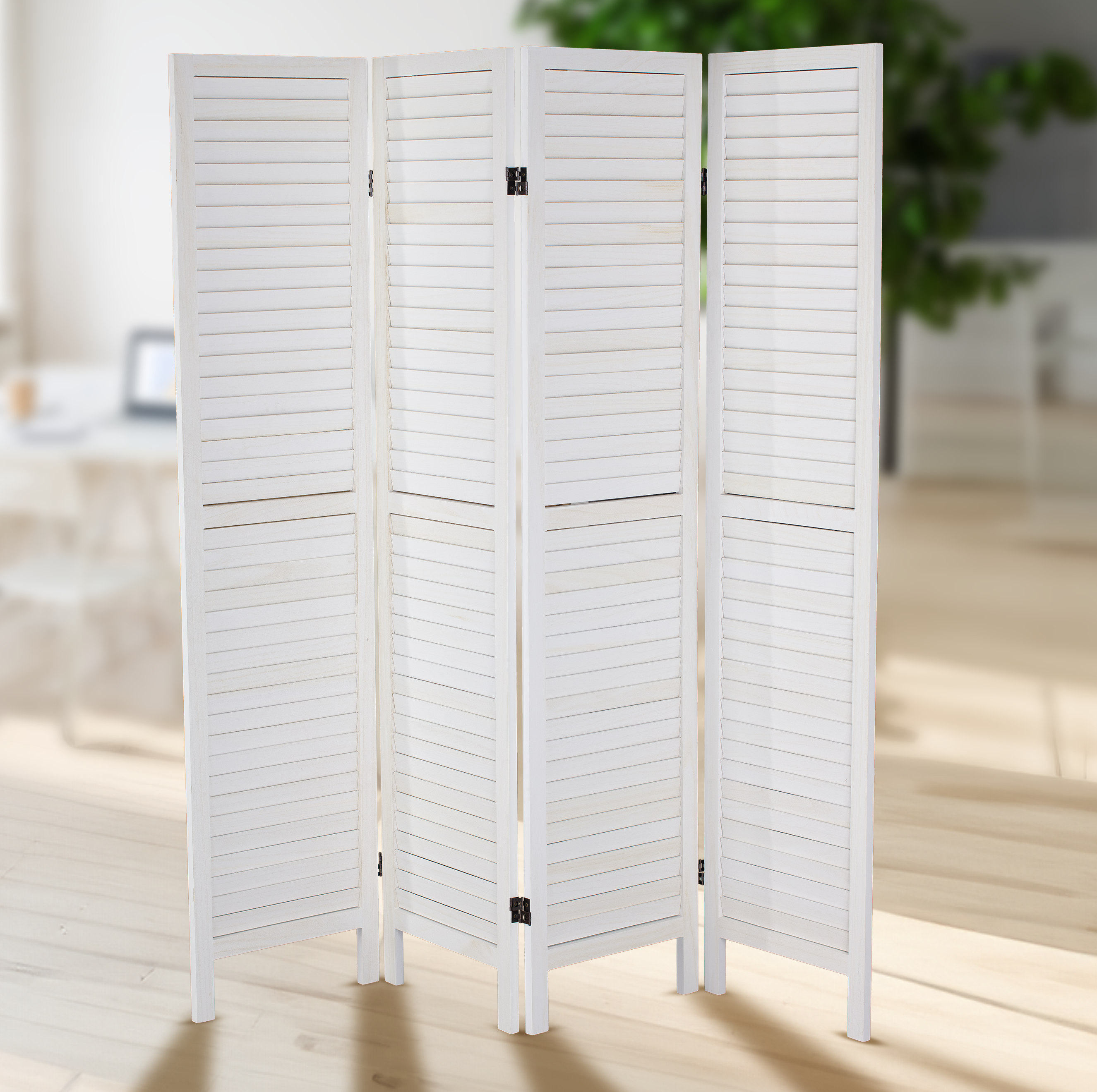 Parawan Majka biały 160x170 cm 4 panele - 4