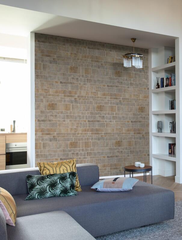 Papel pintado vinilo aplicación cola en pared urban city chicago amarillo rasch 53cmx10.05m lavable apto para cocinas o baños