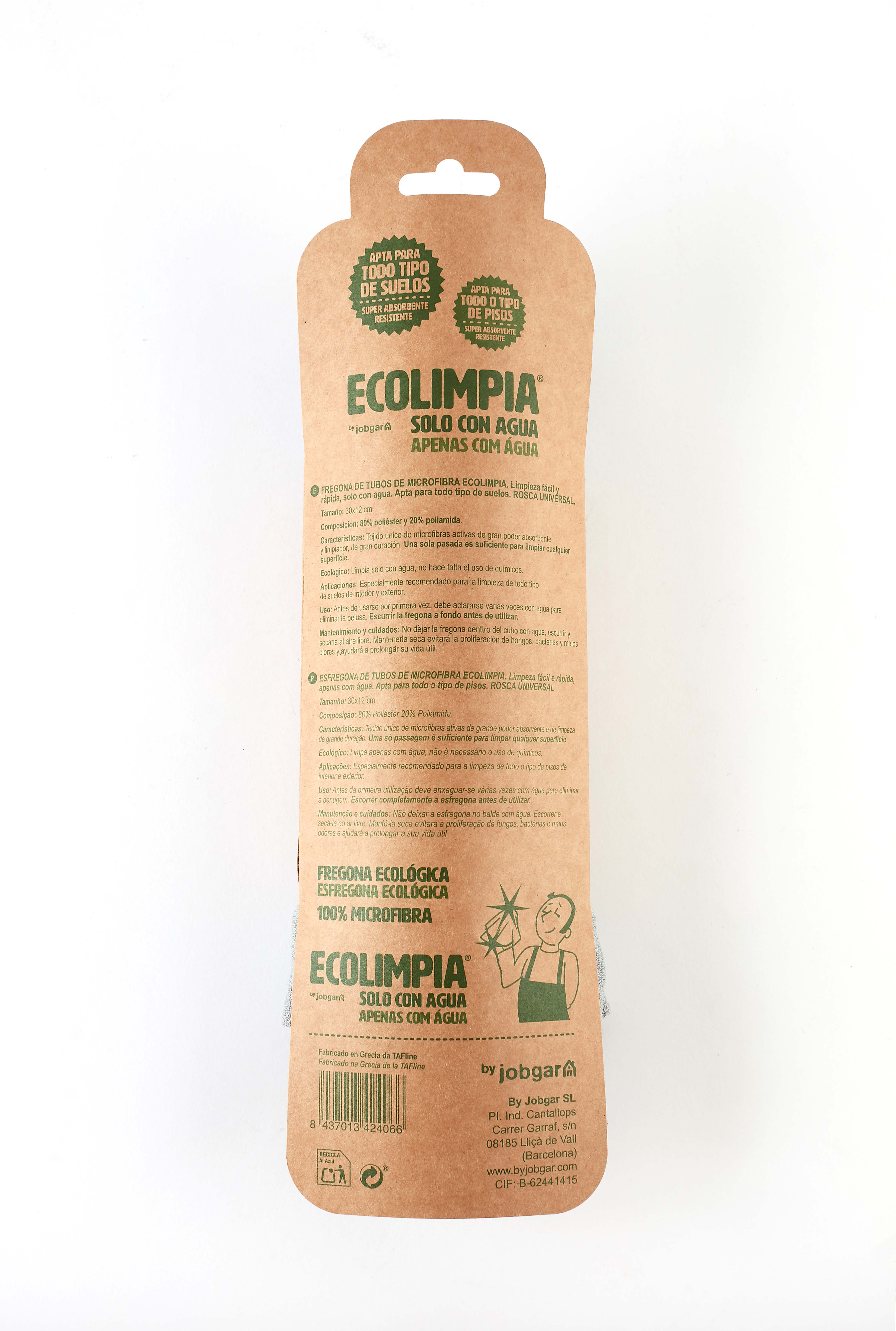 Fregona microfibra ecolimpia gris negro - 3