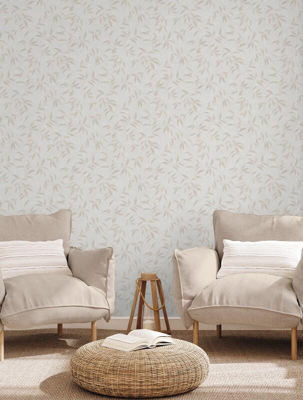 Papel pintado tnt aplicación cola en pared naturaleza origins 8504-2 marrón ich 53cmx10.05m lavable