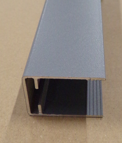 Profil de finition aluminium Kyoto, gris clair,  l.176 cm
