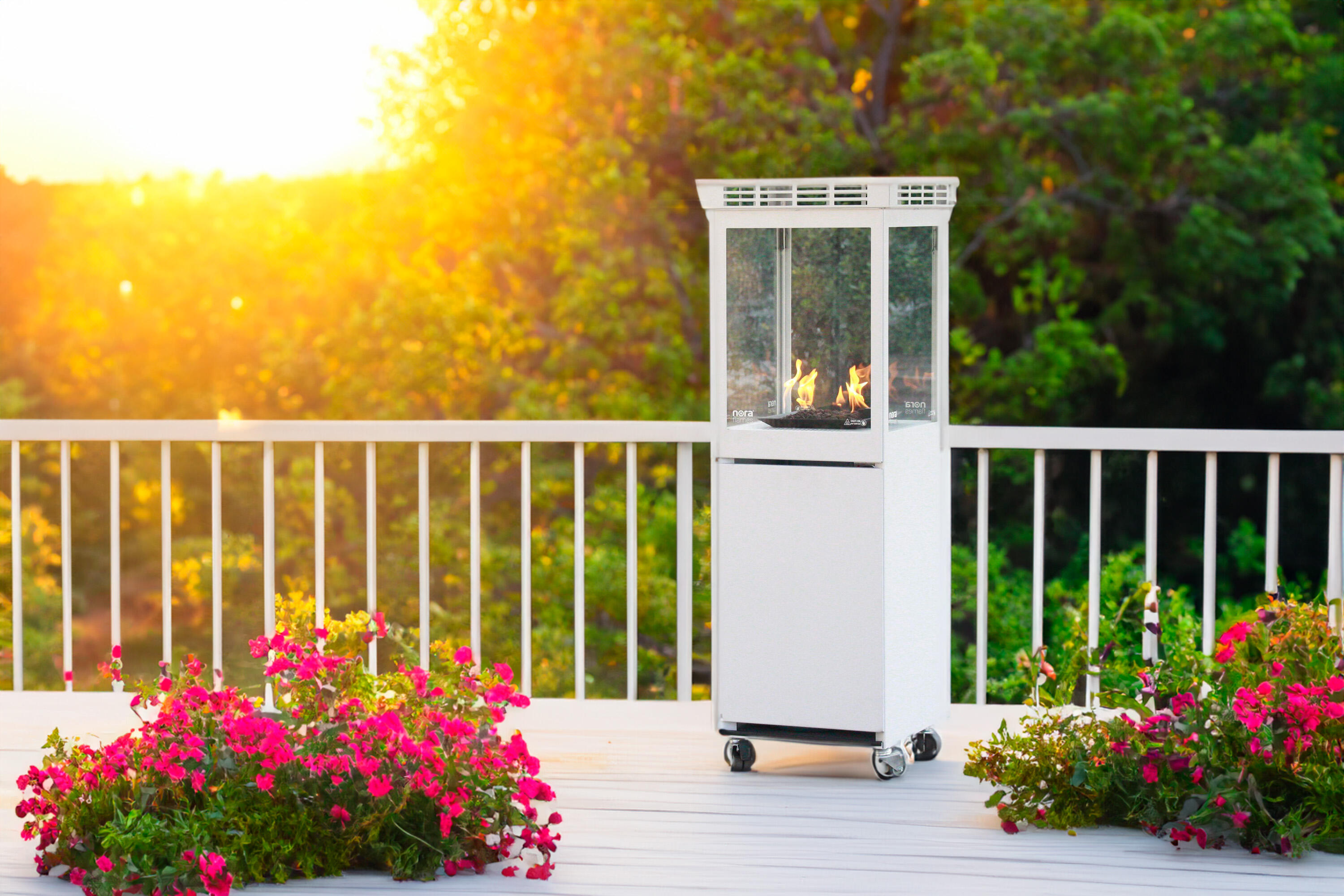 Estufa de gas exterior aspro blanco lpg de 8 kw