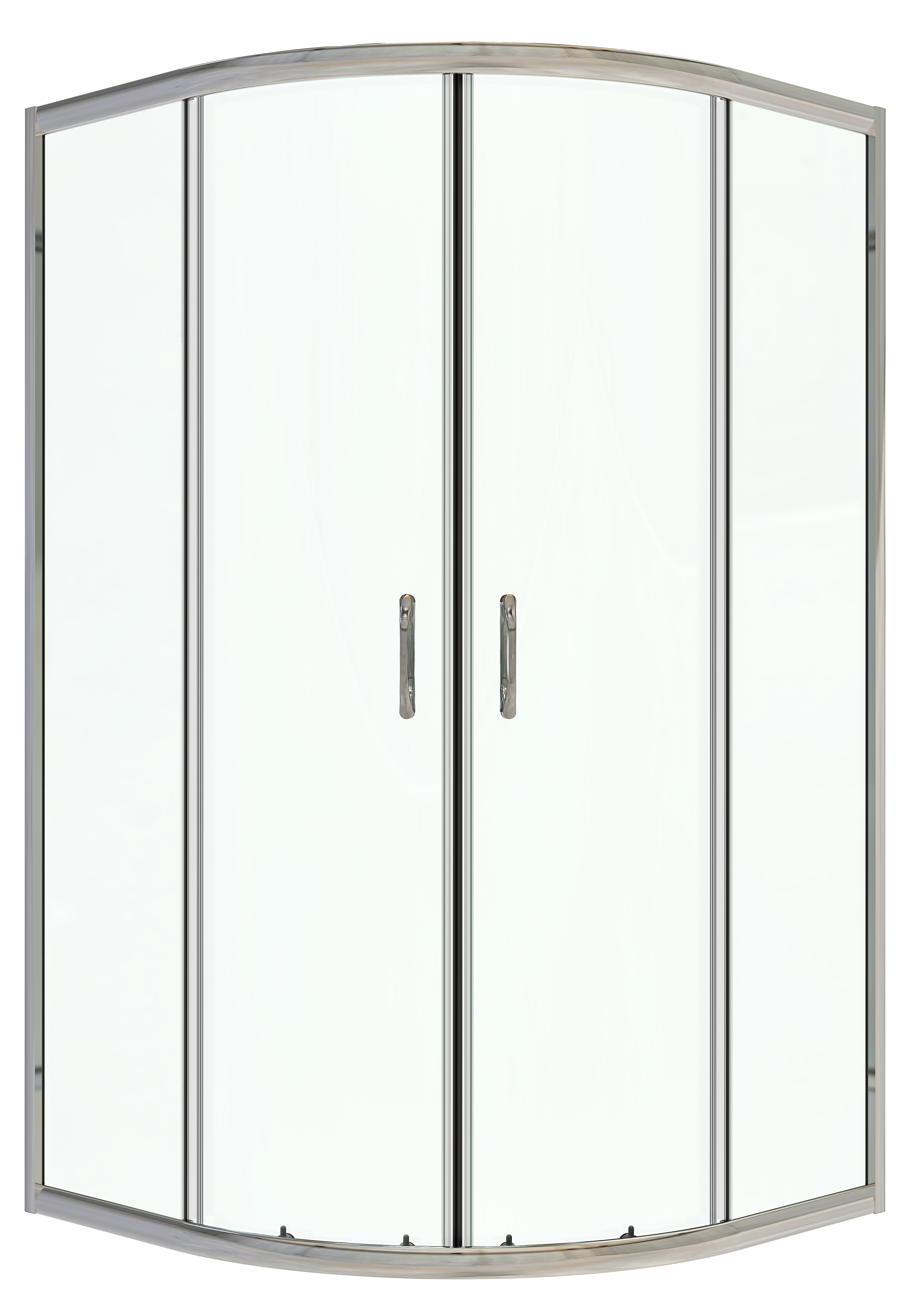 Kabina prysznicowa półokrągła Kama 80 x 80 x 160 cm chrom Liveno