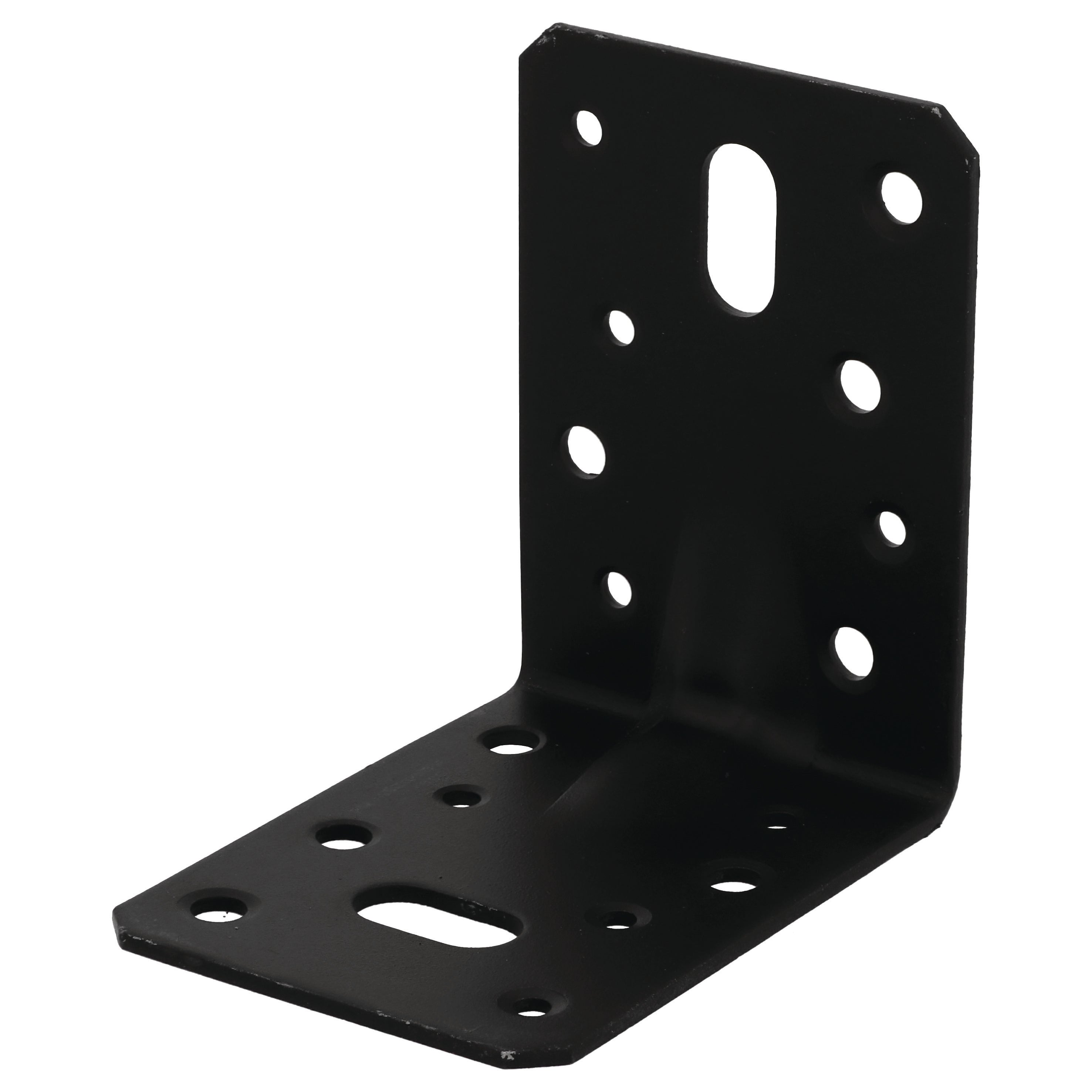 Escuadra Negra Para Sillas O Muebles: De Acero Galvanizado, 125x125 Mm, Versátil Y Resistente Para Proyectos DIY