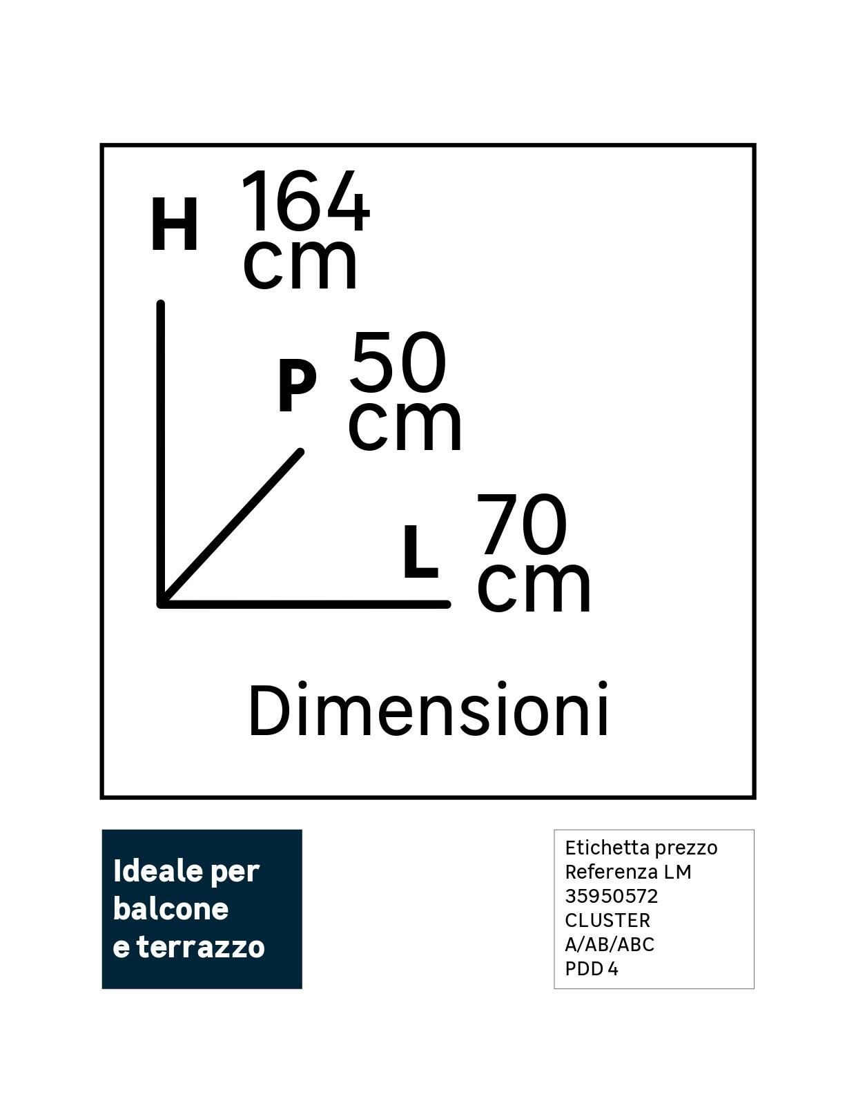 Serra VERDEMAX Azalea 4 ripiani, con ruote 70 x 50 x 164 cm - 3