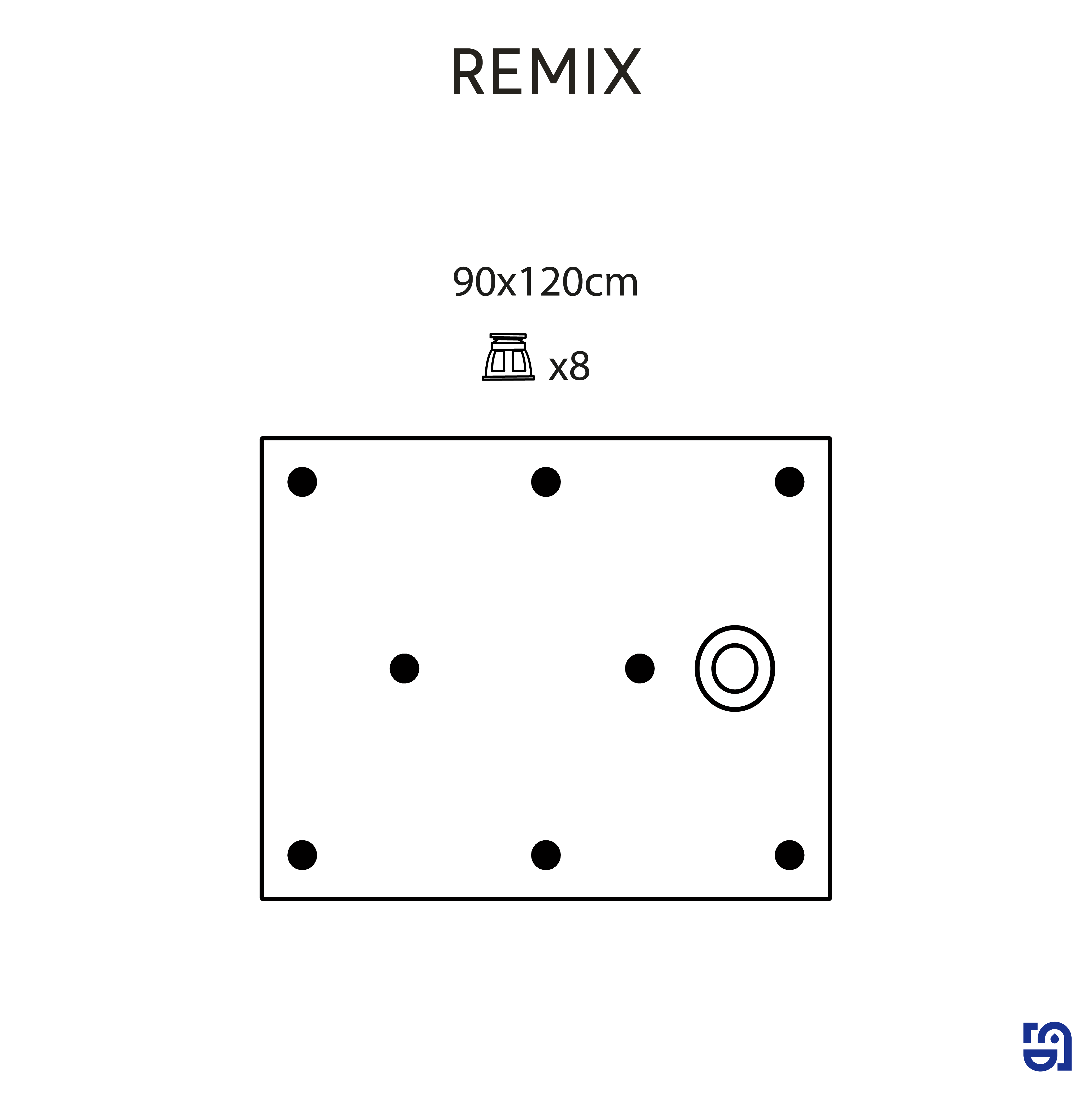 Receveur de douche extraplat, résine, blanc L.120 x l.90 cm, Remix light - 6