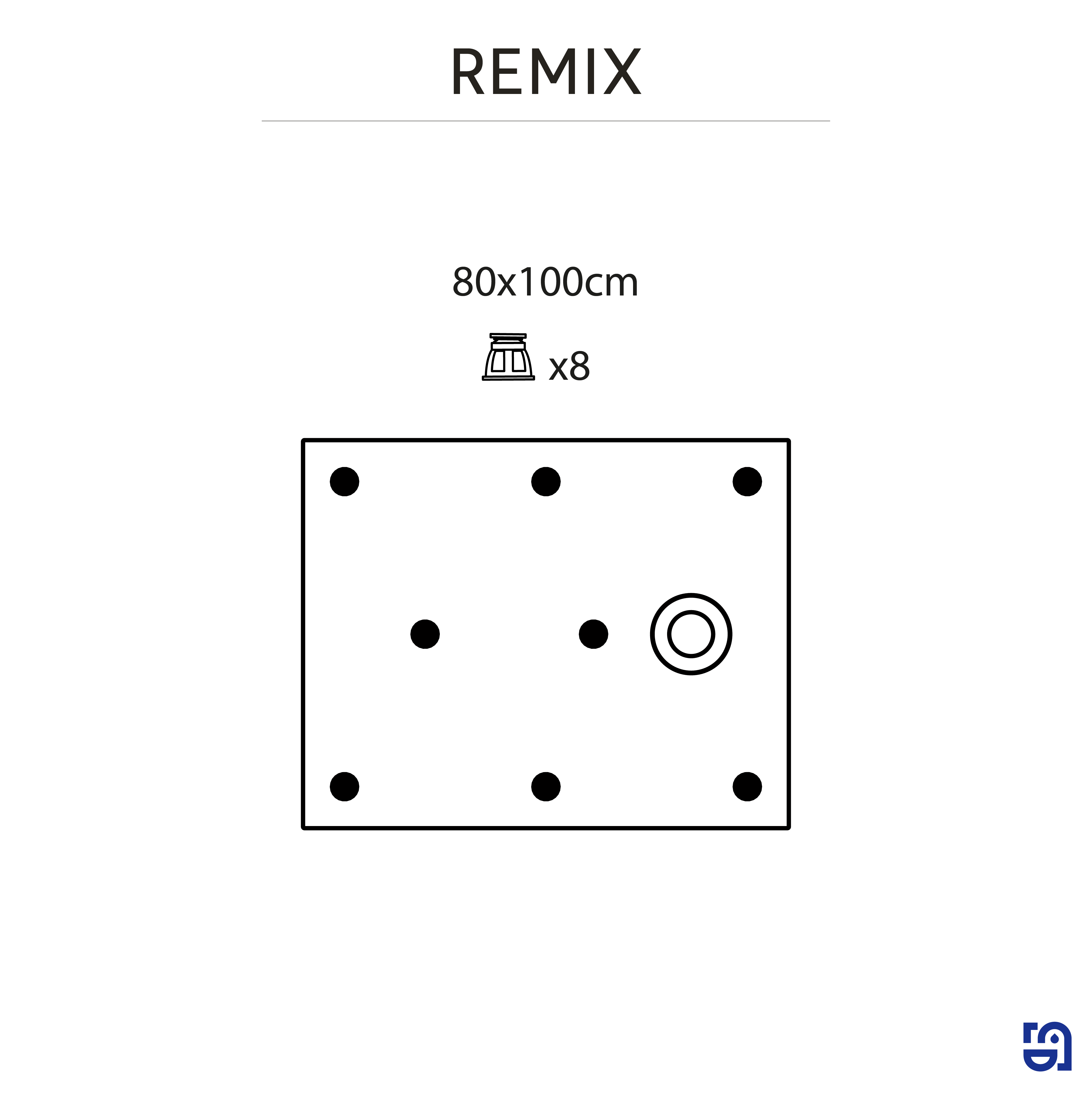 Receveur de douche extraplat, résine, blanc L.100 x l.80 cm, Remix light - 5