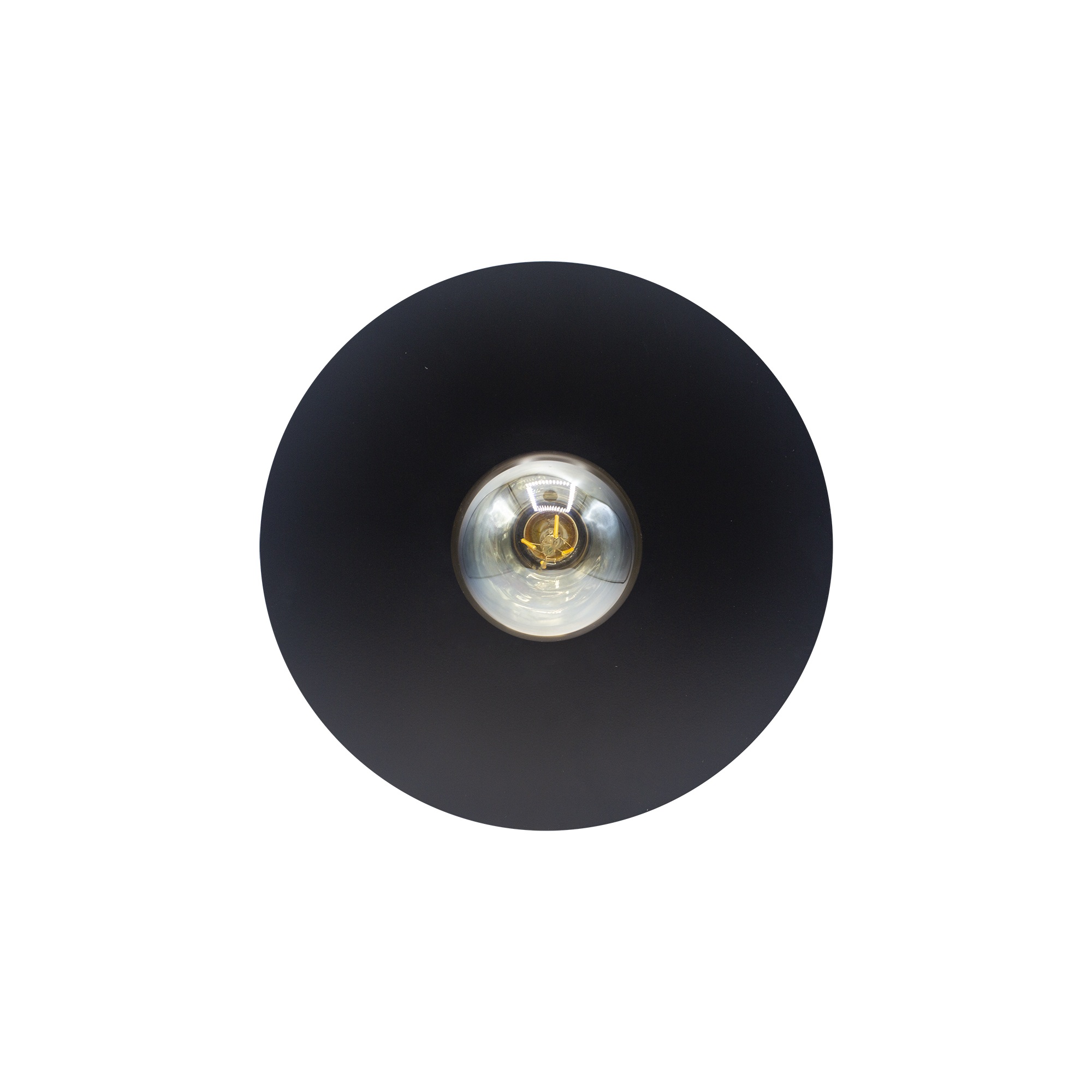 Plafón nagore e27 negro 30 cm diámetro