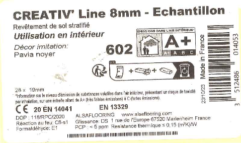 Echantillon sol stratifié Creativ Line PAVIA noyer - 2