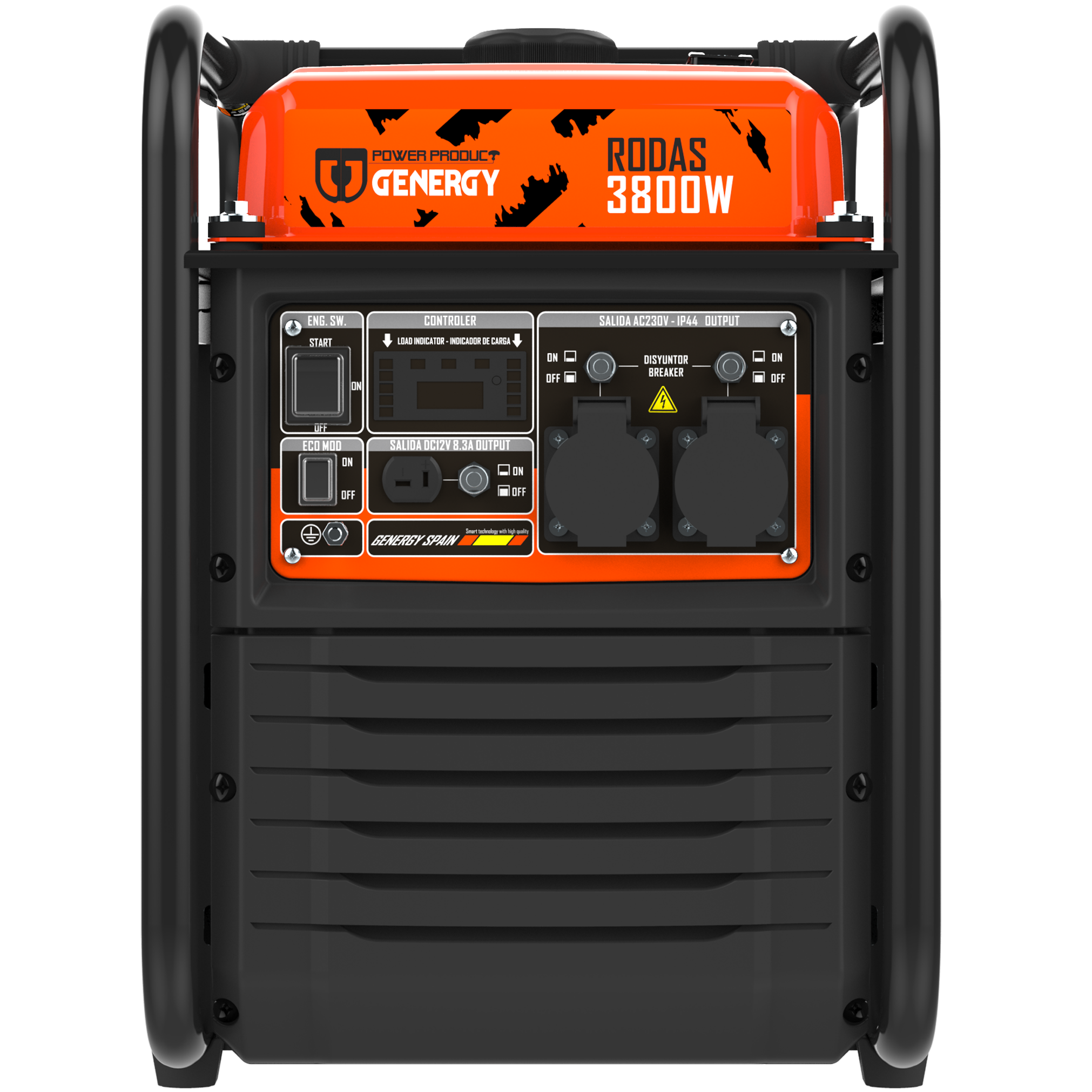 Gerador inverter a gasolina arranque elétrico 3800W/3500W Genergy Rodas - 7