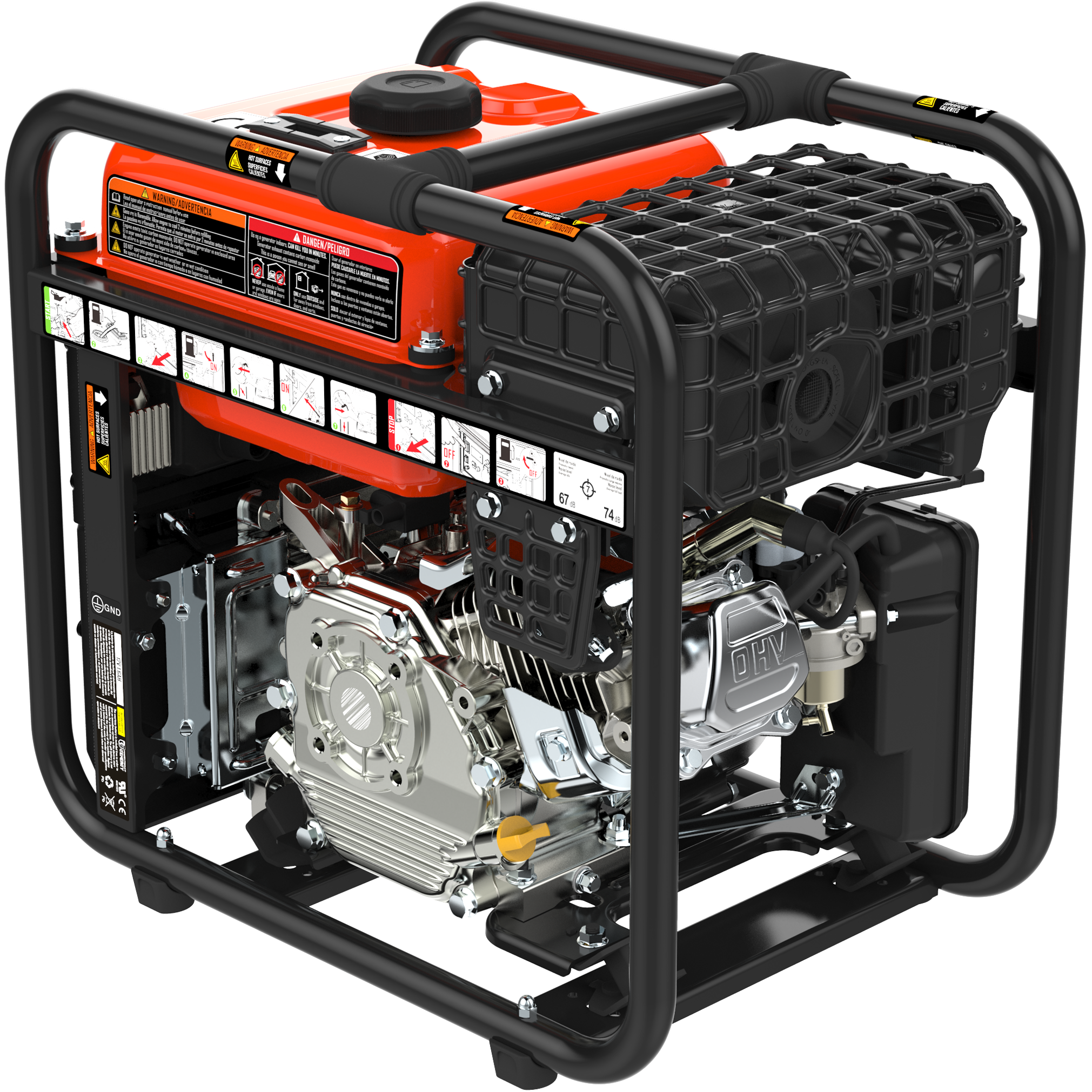 Gerador inverter a gasolina arranque elétrico 3800W/3500W Genergy Rodas - 6