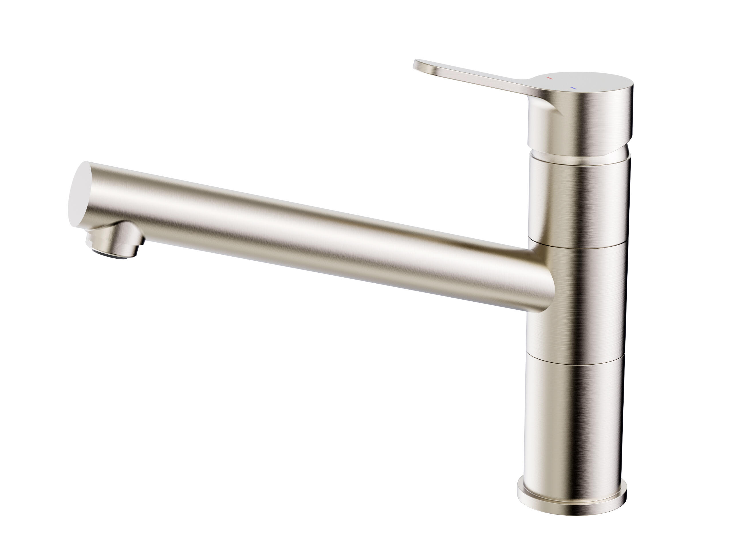 Grifo de cocina monomando essebagno silo acero mate