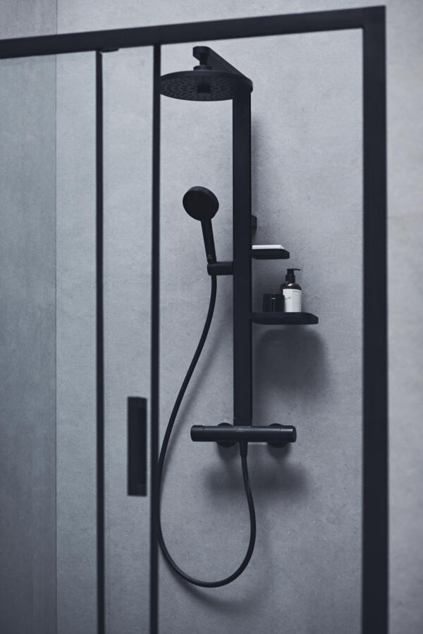 Colonne de douche mitigeur thermostatique 2 jet(s) noir Alu + IDEAL STANDARD - 6