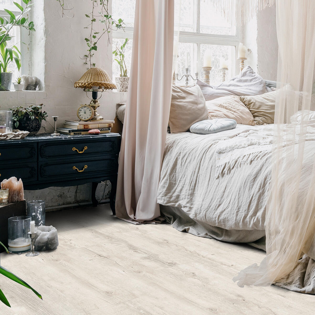 Lame PVC clipsable forte GERFLOR Senso clic 2 pecan light bois blanchi - 4