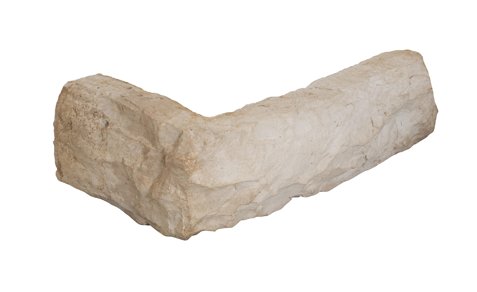 Revestimiento decorativo aspecto piedra esquina beige hormigón aligerado