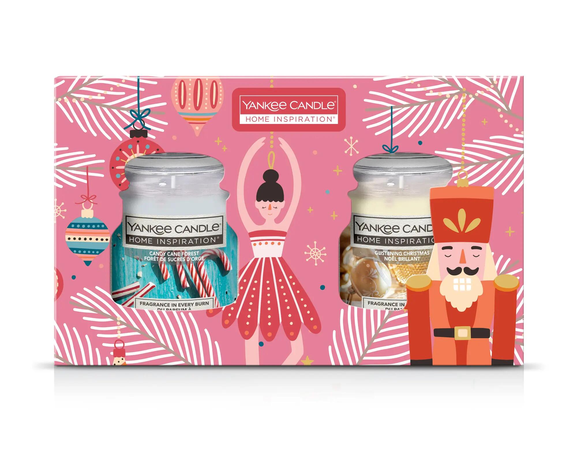 Candela profumata YANKEE CANDLE  essenza candy cane forest e glistening christmas  Ø 6.8 cm H 13.2 cm, 2 pezzi - 3