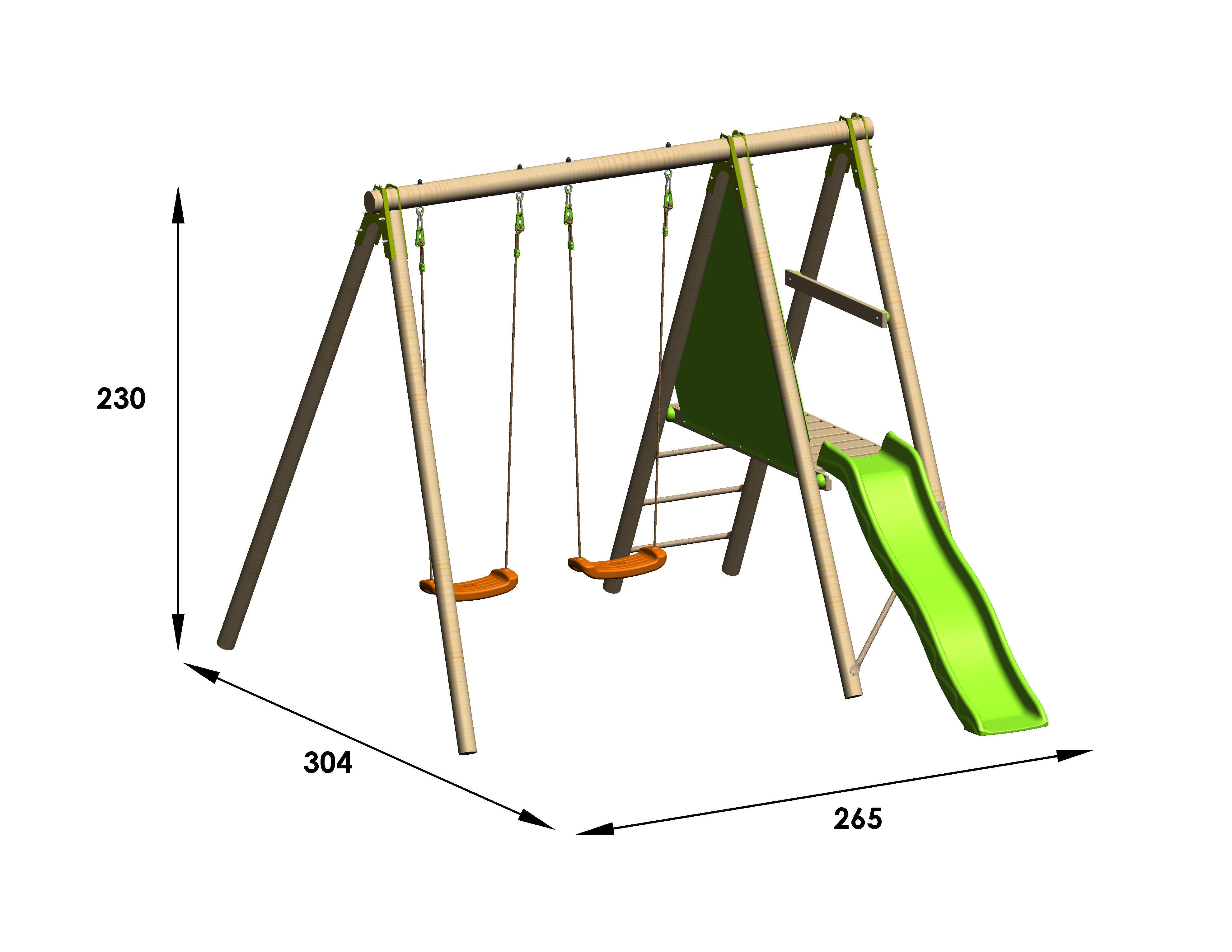 Portique bois Dani TRIGANO, H.230 cm - 3