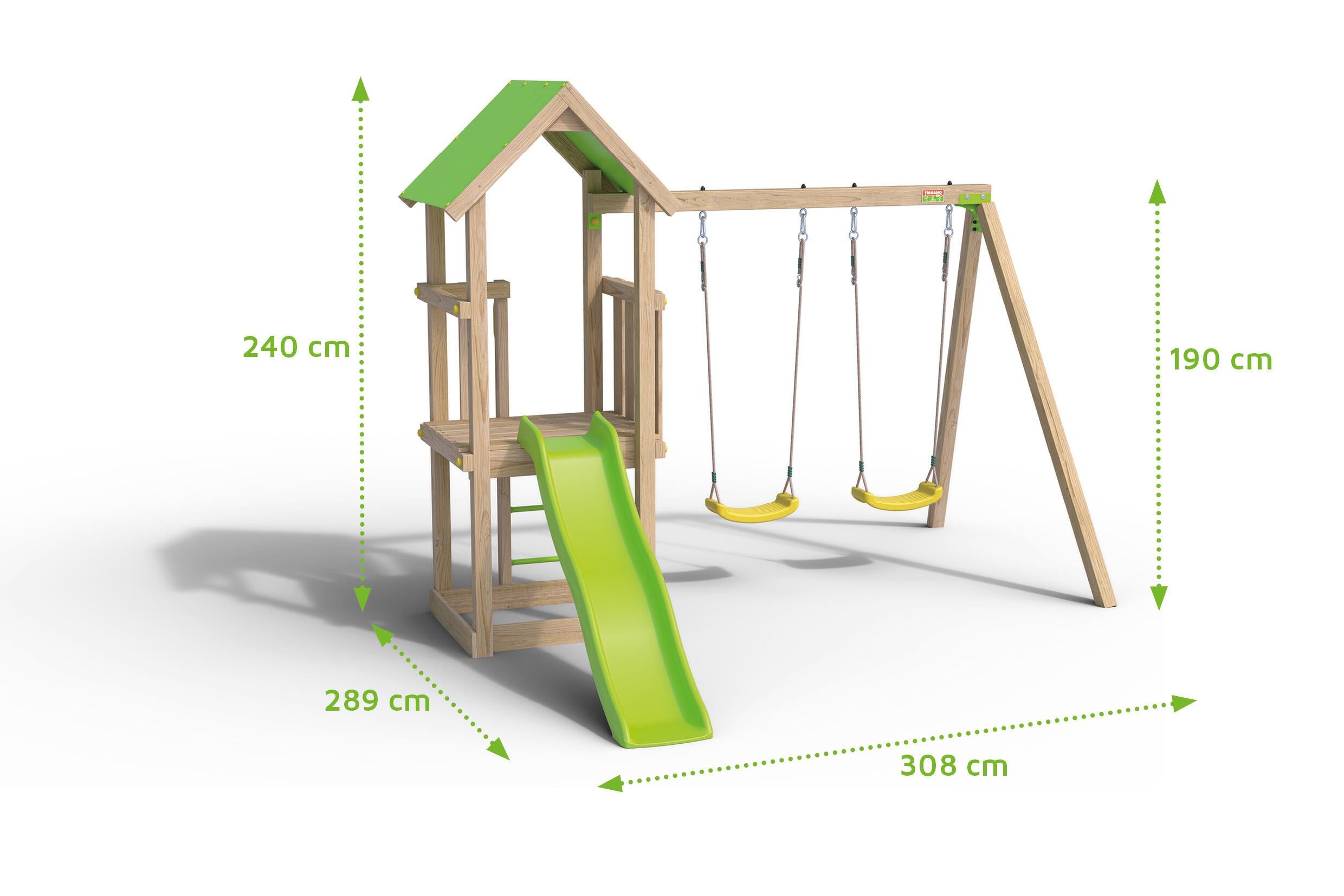 Aire de jeux bois Easy Xperience TRIGANO, H.240 cm - 4