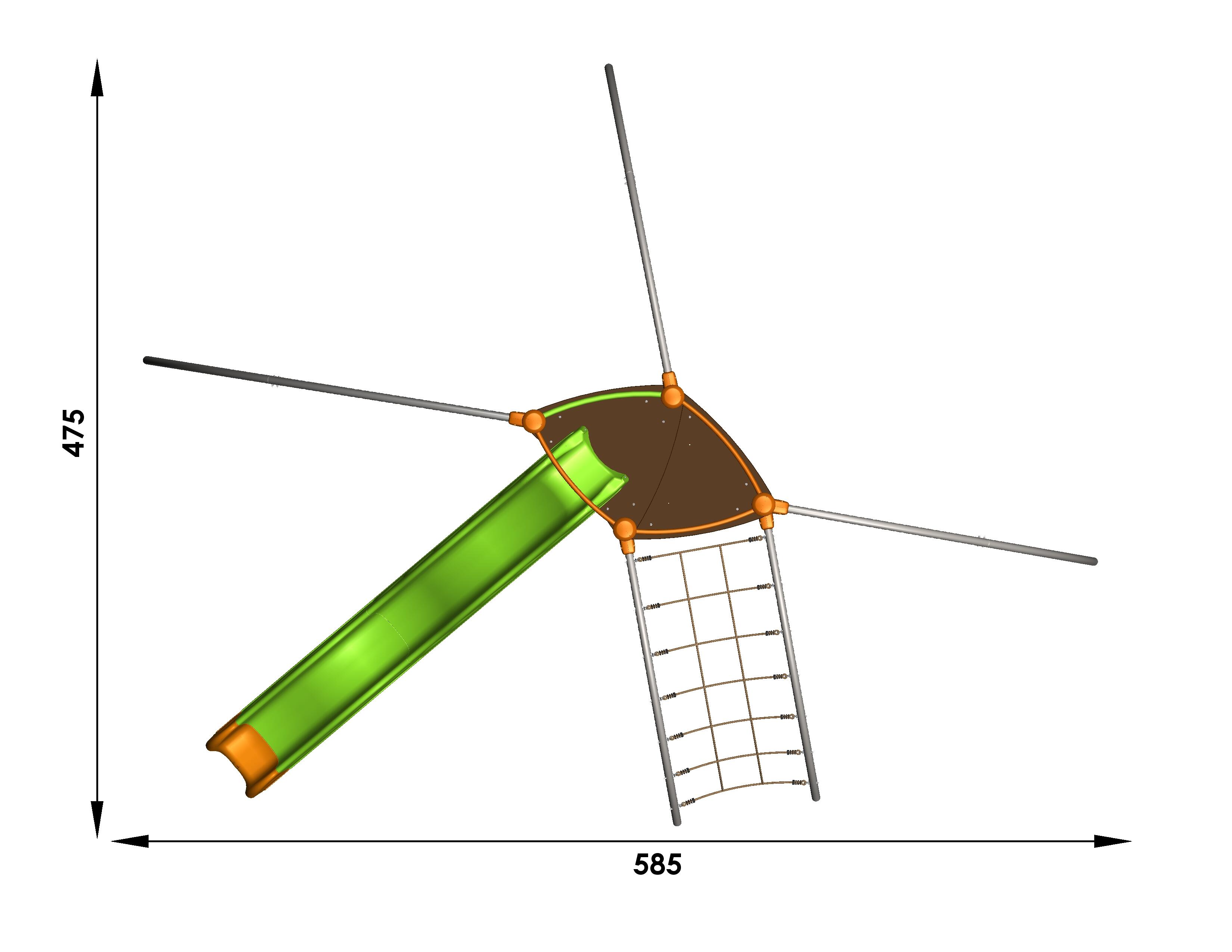Aire de jeux acier Evo-costo TRIGANO, H.270 cm - 4