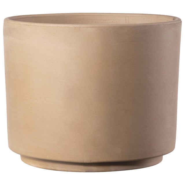 Pot de fleur cylindrique terre cuite DEROMA x H.20.7 cm beige