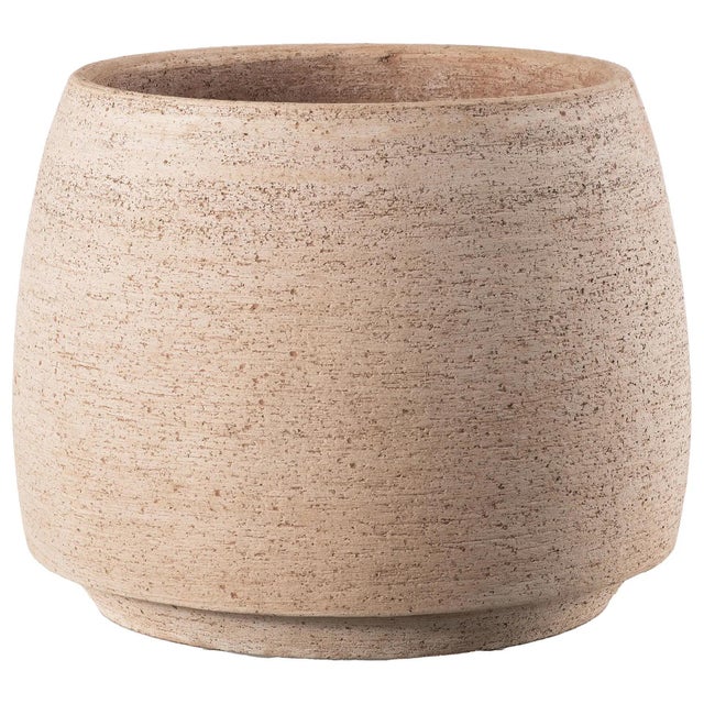 Pot terre cuite DEROMA  Diam.26.3 L.2630 x l.26.3 x H.21 cm beige