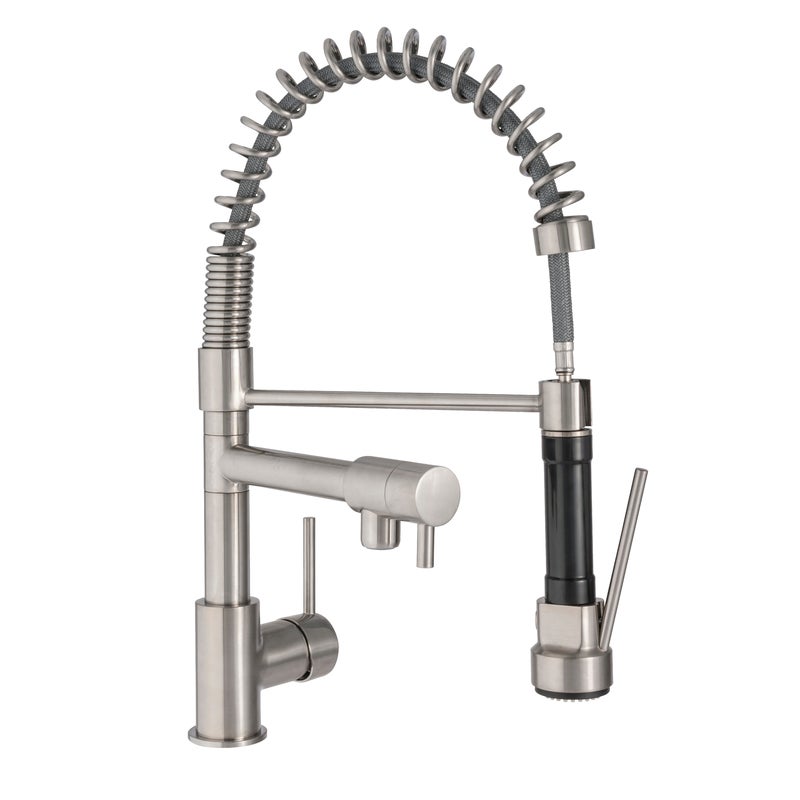 Bateria kuchenna z wyciąganą wylewką U 46 cm Alain Nikiel Delinia