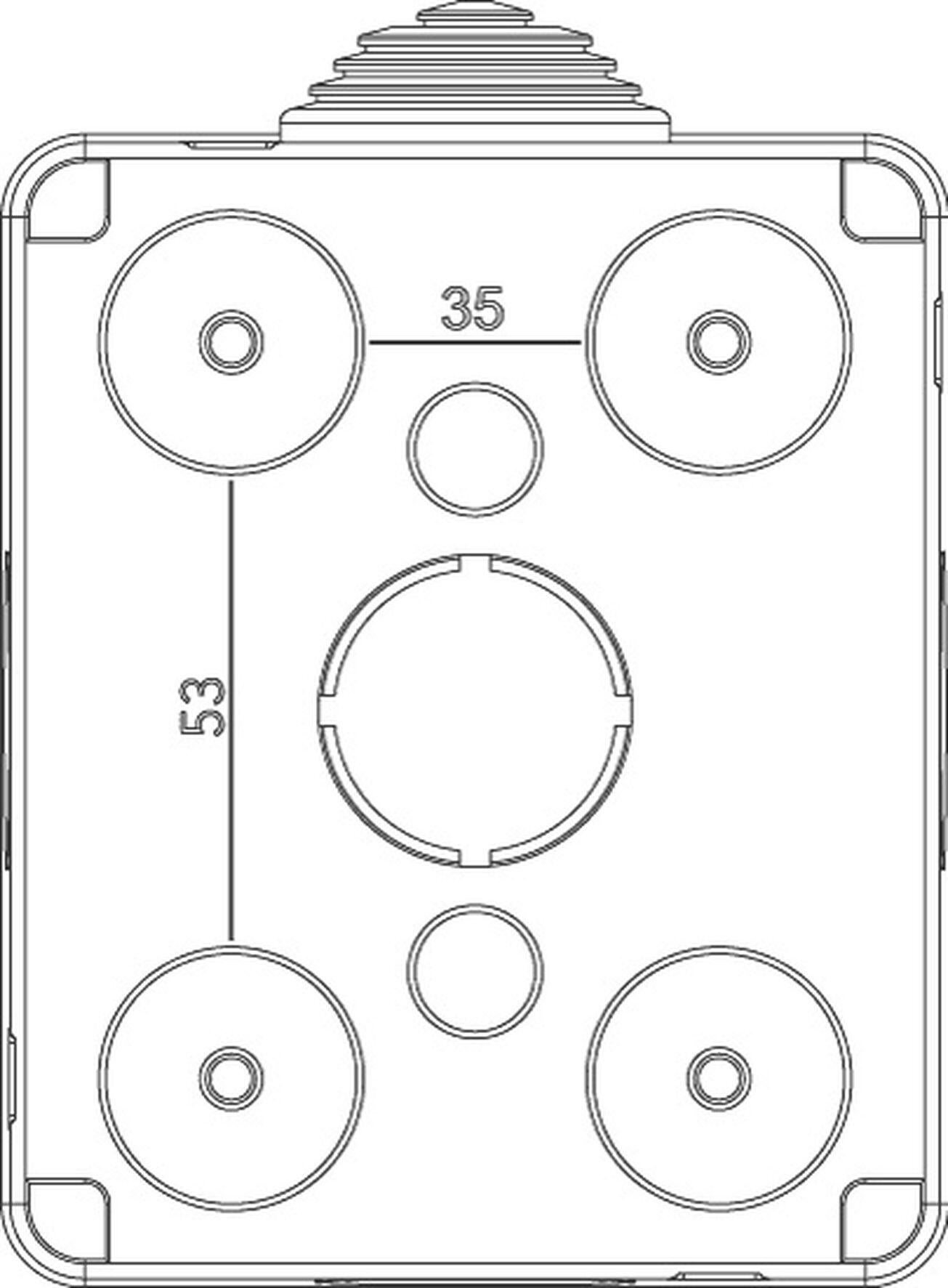 Scatola 2 moduli IP40 Contenitore IP40 2M per serie Plana VIMAR - 8