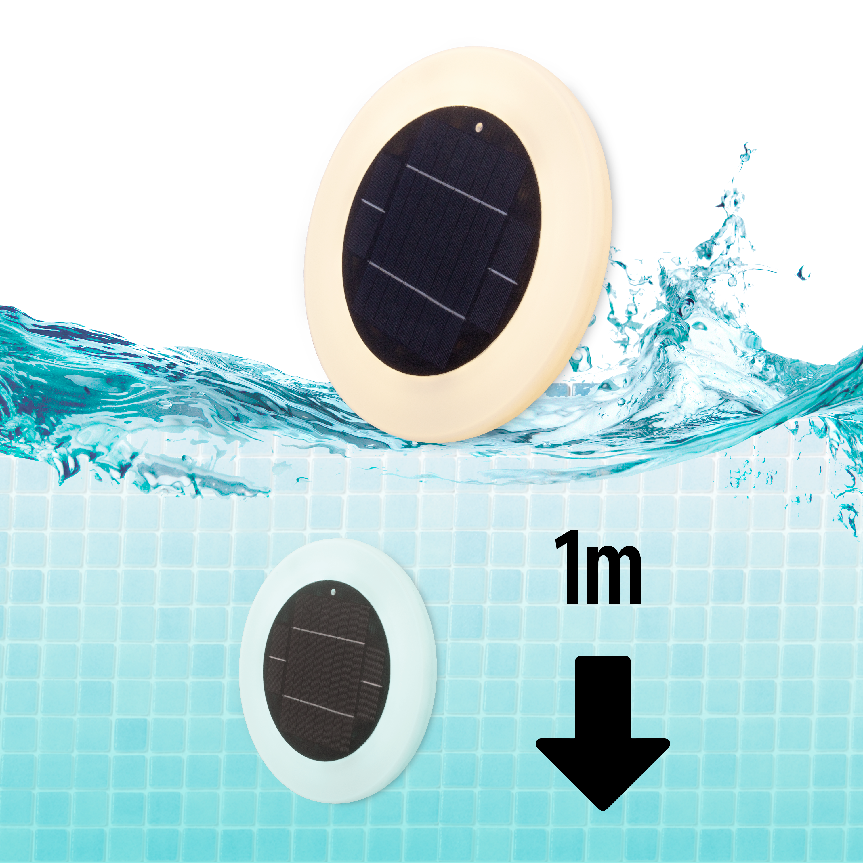 Luz piscina Pileta USB 30 cm 800 LM RGB IP68 Inspire - 14