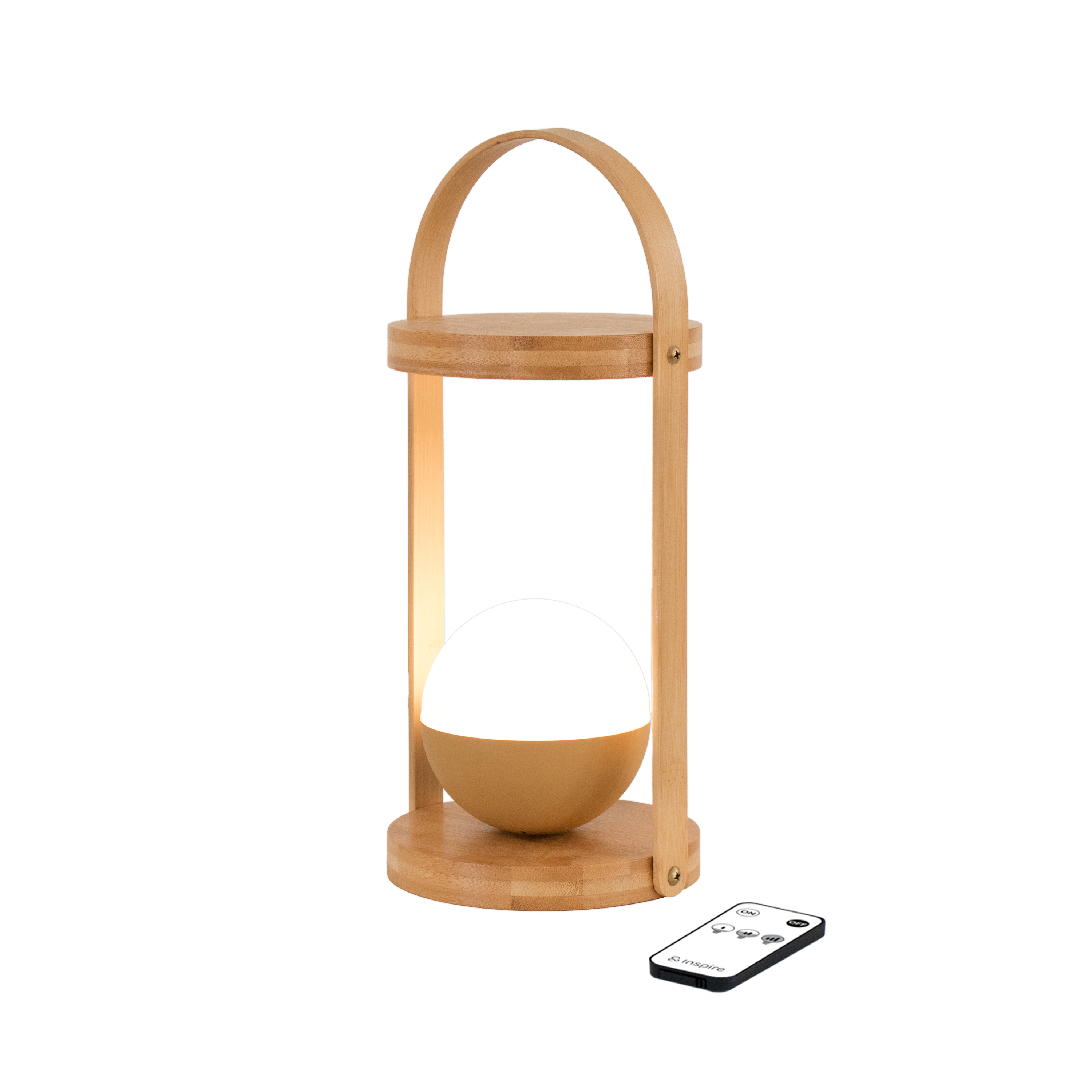 Lampe de table Led rechargeable 1300 Lm intensité variable bambou Lisala INSPIRE - 9