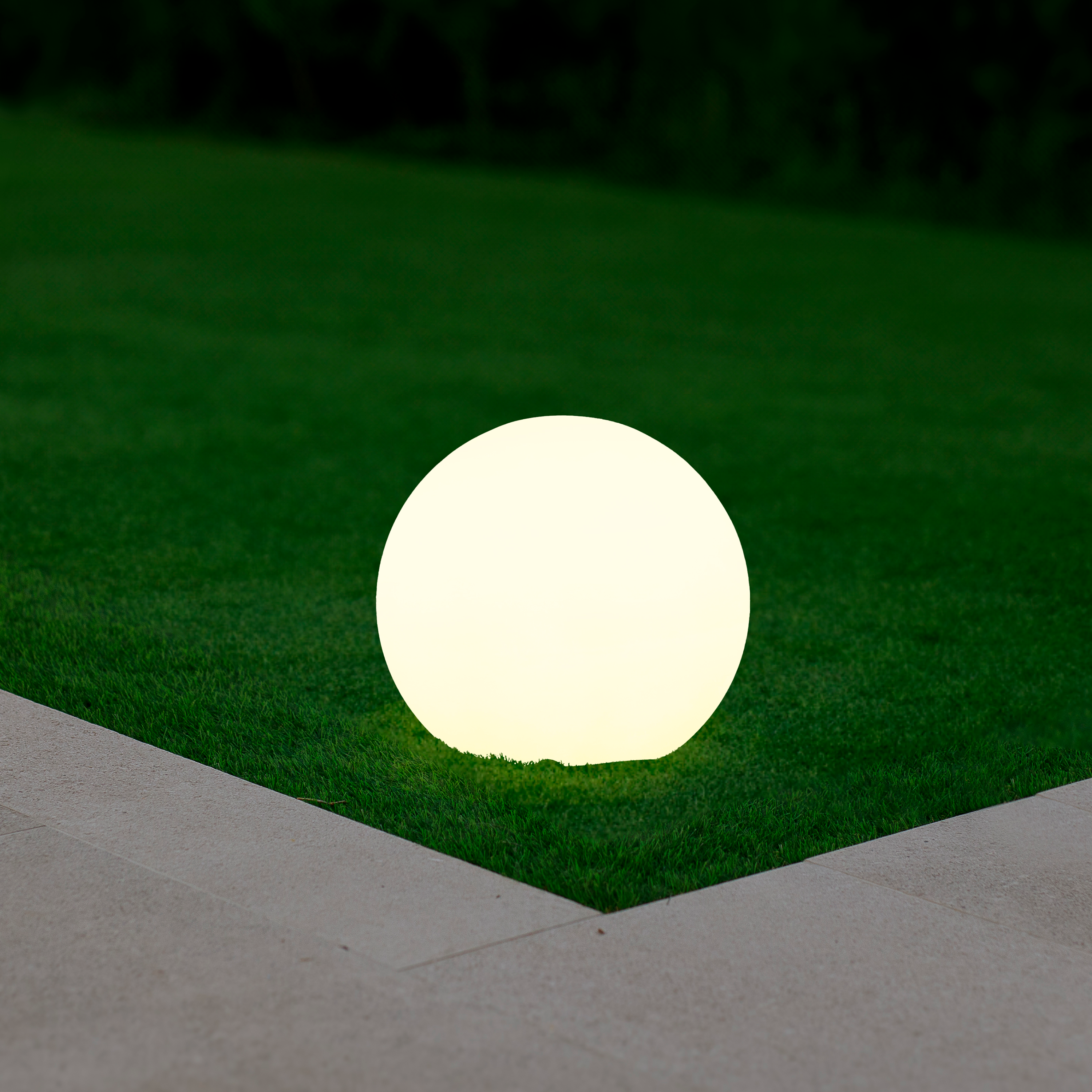 Boule lumineuse extérieure D.20 cm Zongo E27 blanc INSPIRE - 3