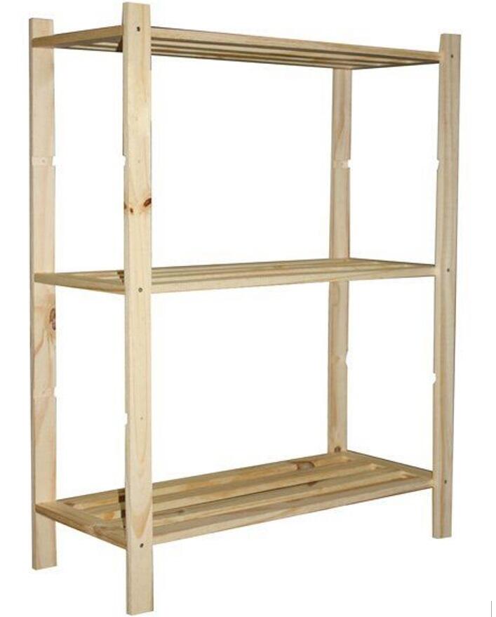 Estante de pinho 3 prateleiras 70x30x94 cm 30 kg - 7