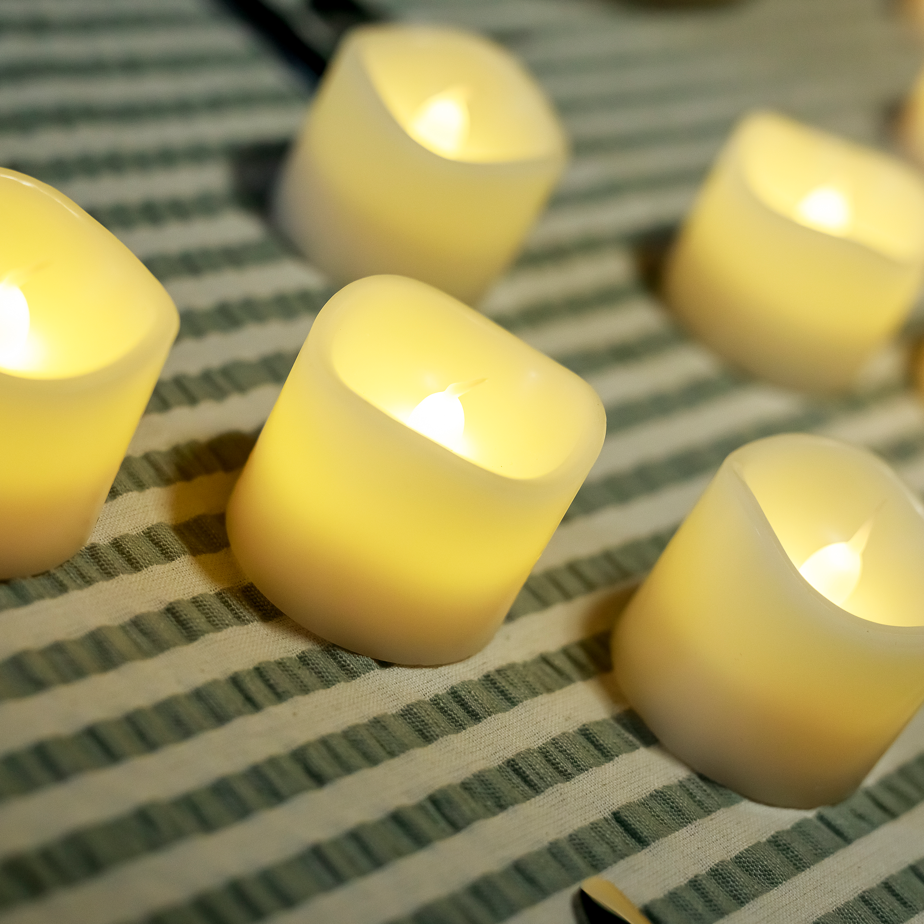 Pack 12 velas LED Buna USB 2200K IP44 Inspire - 12