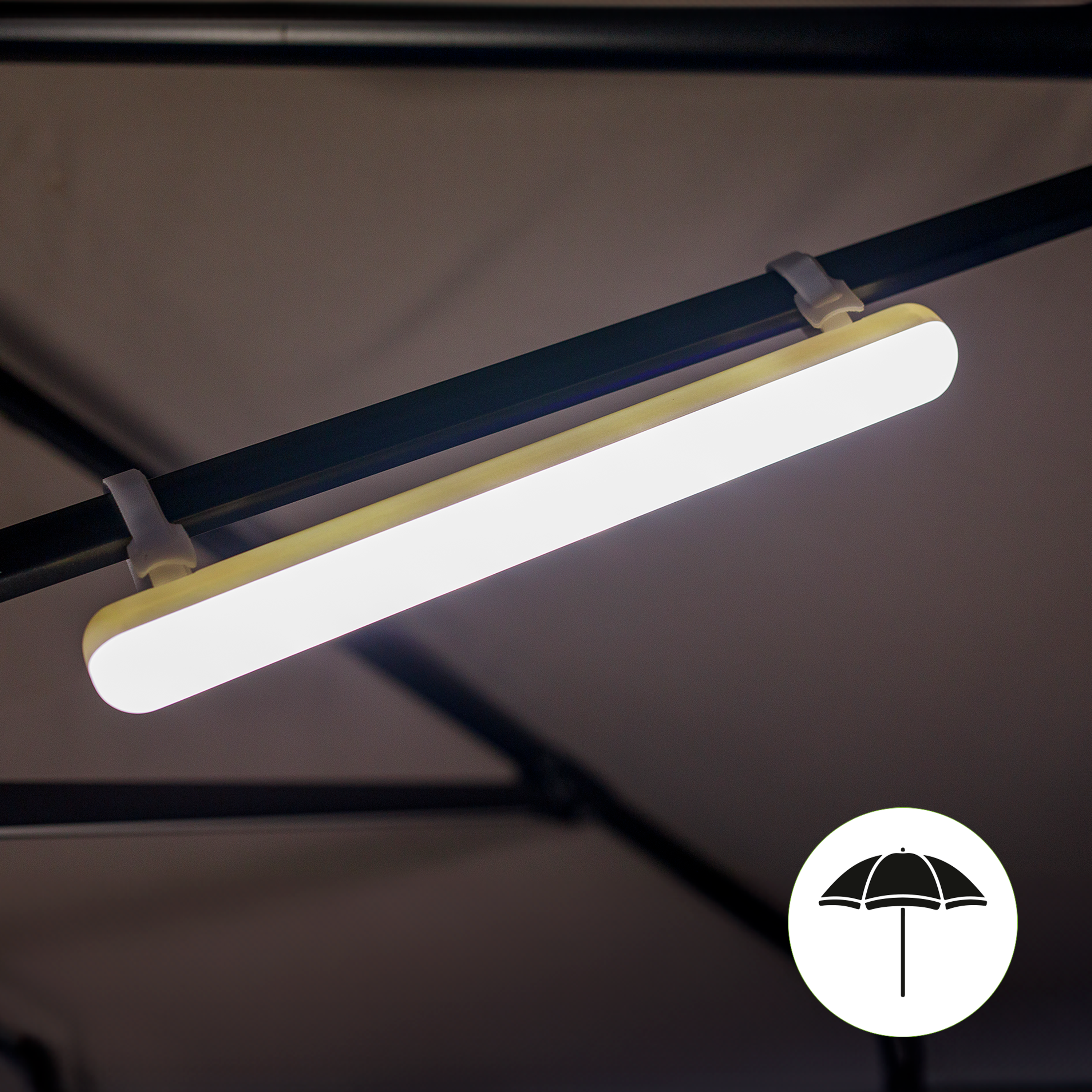 Eclairage de parasol Led USB 40 cm 1000 lumens IP68 Front INSPIRE - 4