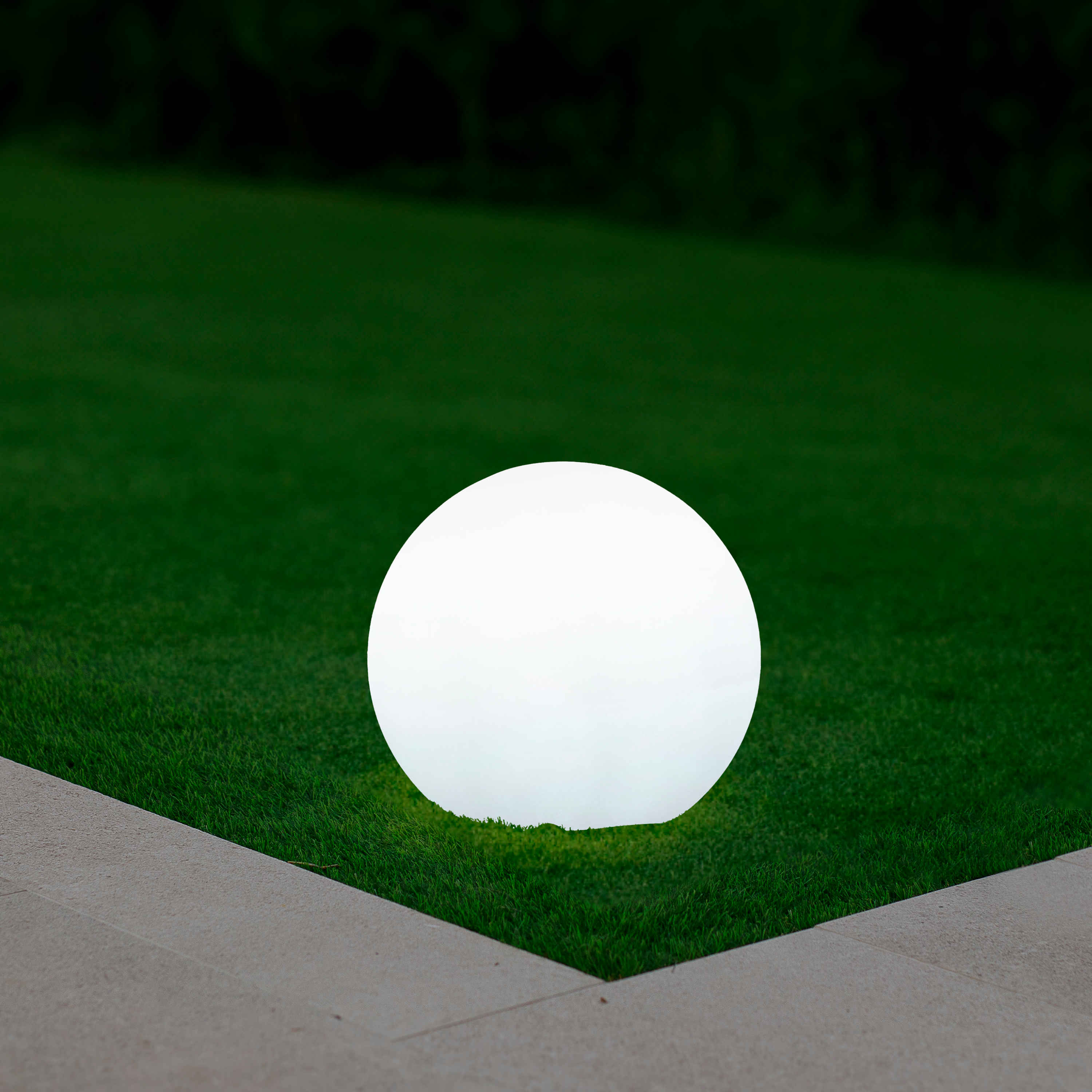 Boule lumineuse extérieure D.20 cm Zongo E27 blanc INSPIRE - 4