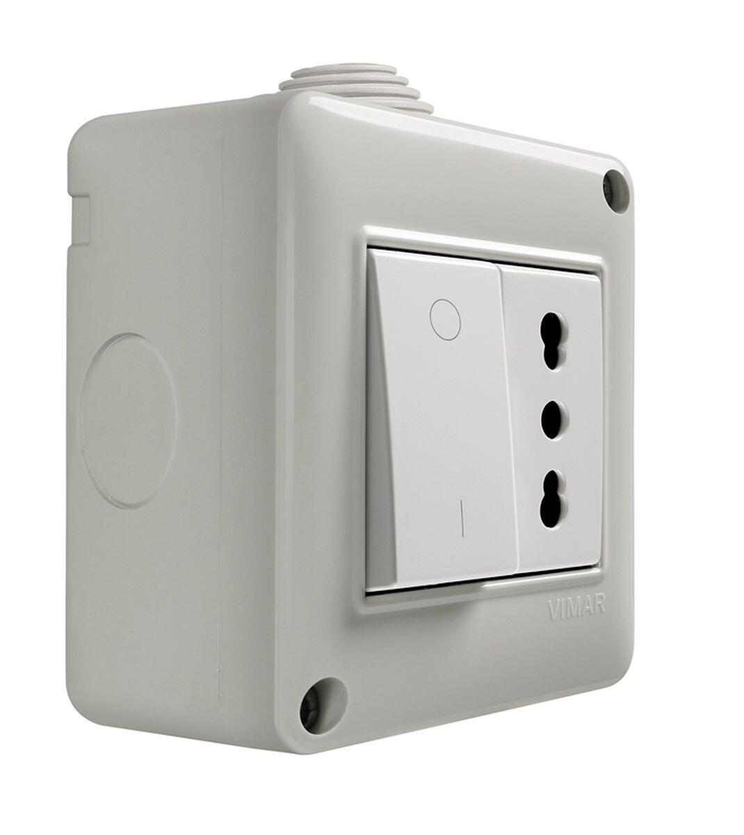 Scatola 2 moduli IP40 Contenitore IP40 2M per serie Plana VIMAR - 2